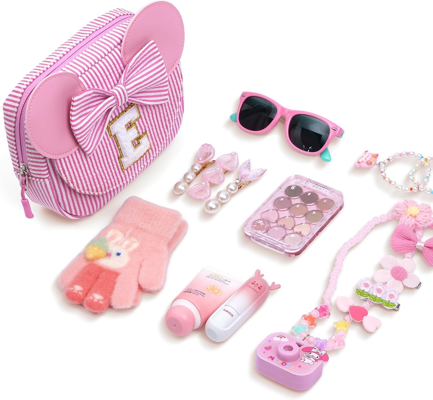 Private Label Easter Basket Stuffers Birthday Gifts for 4 5 6 7 8 Year Old Girls Pink Initial Crossbody Bag Fanny Pack Sling Purse with Custom Logo from Manufacturer