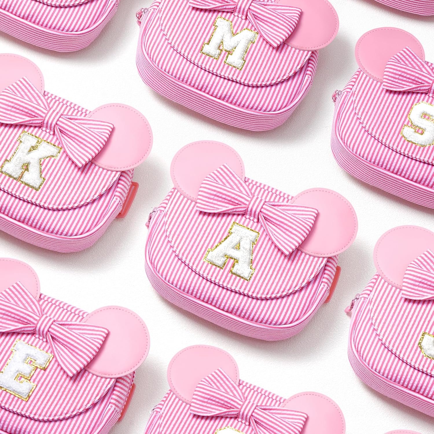 Private Label Easter Basket Stuffers Birthday Gifts for 4 5 6 7 8 Year Old Girls Pink Initial Crossbody Bag Fanny Pack Sling Purse with Custom Logo from Manufacturer