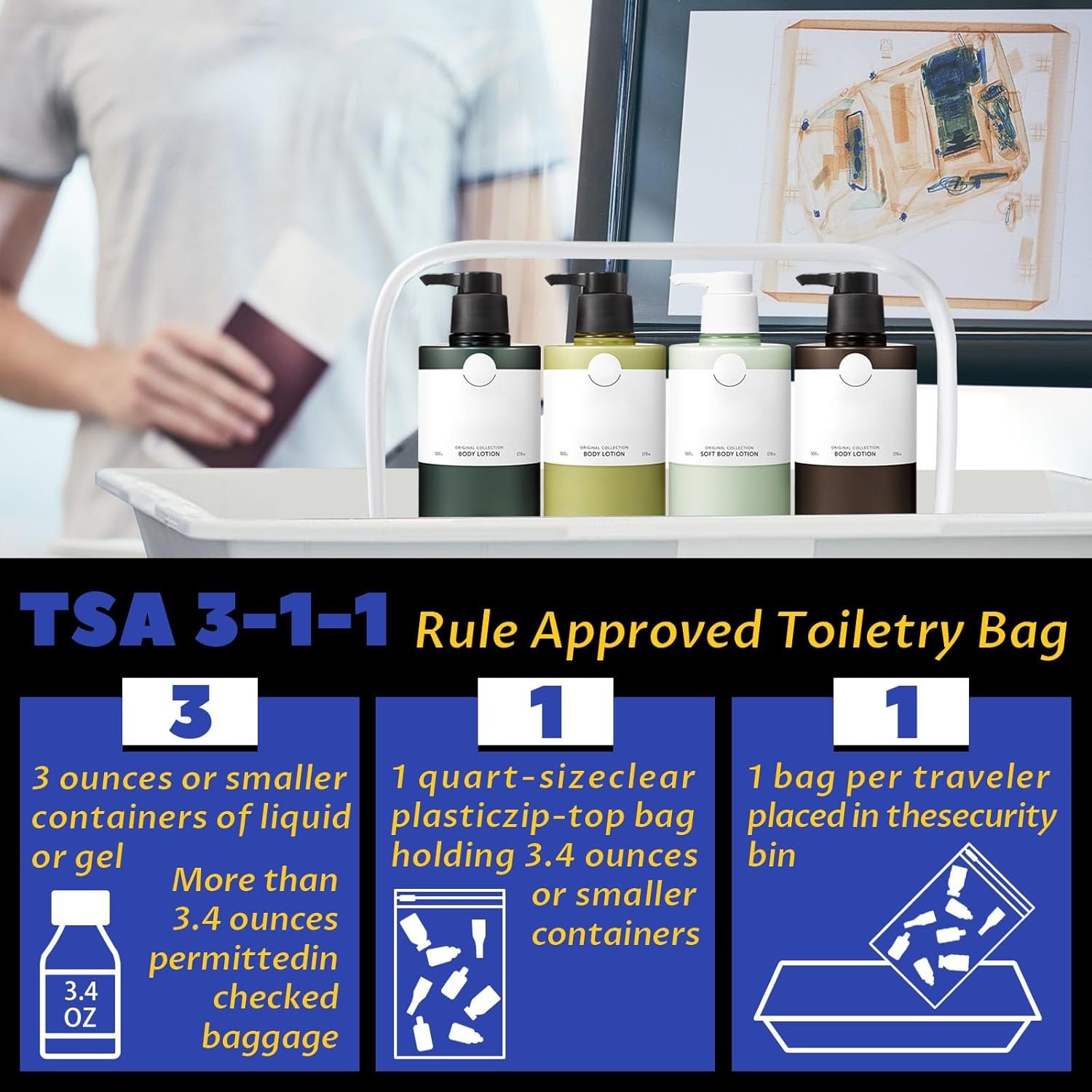 Custom Logo 16 Pieces Clear Makeup Bags Bulk TSA Approved for Travel, Private Label PVC Waterproof Toiletry Cosmetic Pouches with Zipper for Men and Women Carry-On Essentials, Manufacturer White-M