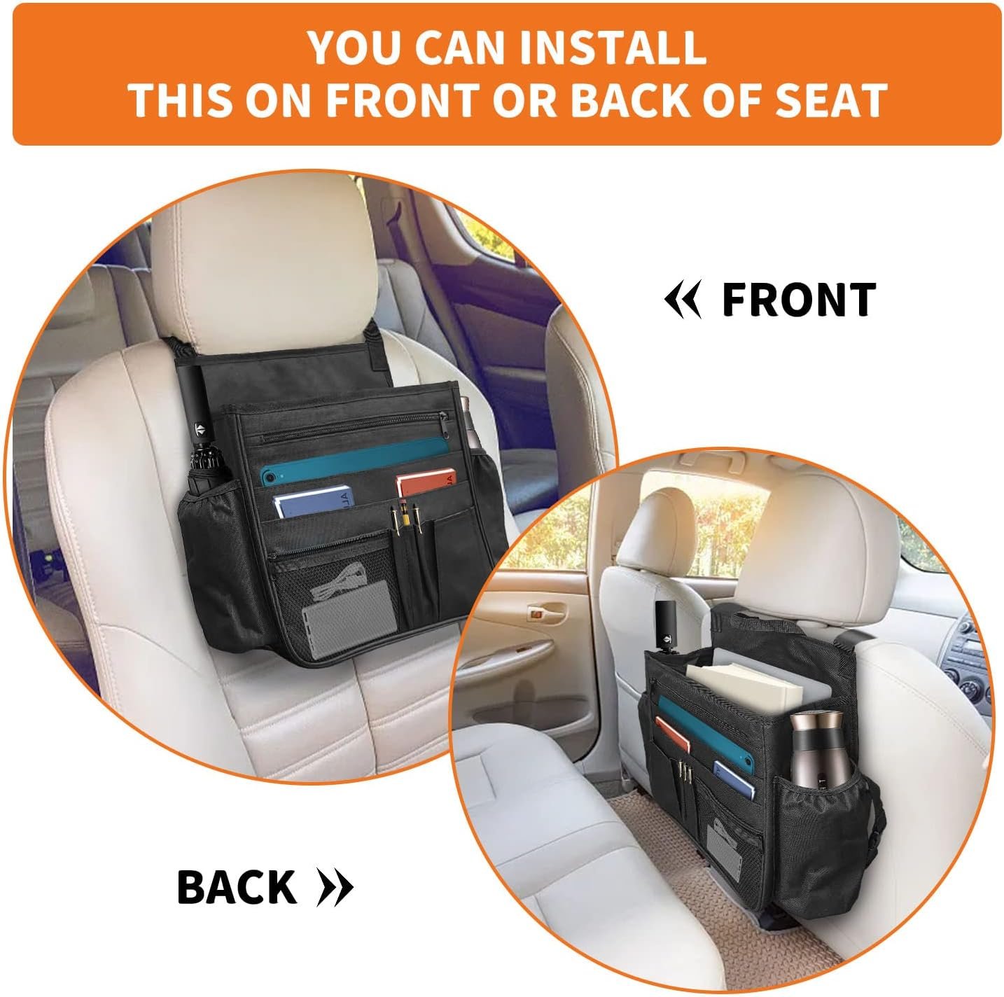 Private Label Car Backseat Organizer Hanging Passenger Seat Storage Bag with Custom Logo Car Front Seat Organizer for Office Kids Supplies Manufacturer Truck Cab Organizer Separate Laptop Pocket Multiple Pockets Cup Holders Private Label Car Backseat Organizer Hanging Passenger Seat Storage Bag with Custom Logo Car Front Seat Organizer for Office Kids Supplies Manufacturer Truck Cab Organizer Separate Laptop Pocket Multiple Pockets Cup Holders