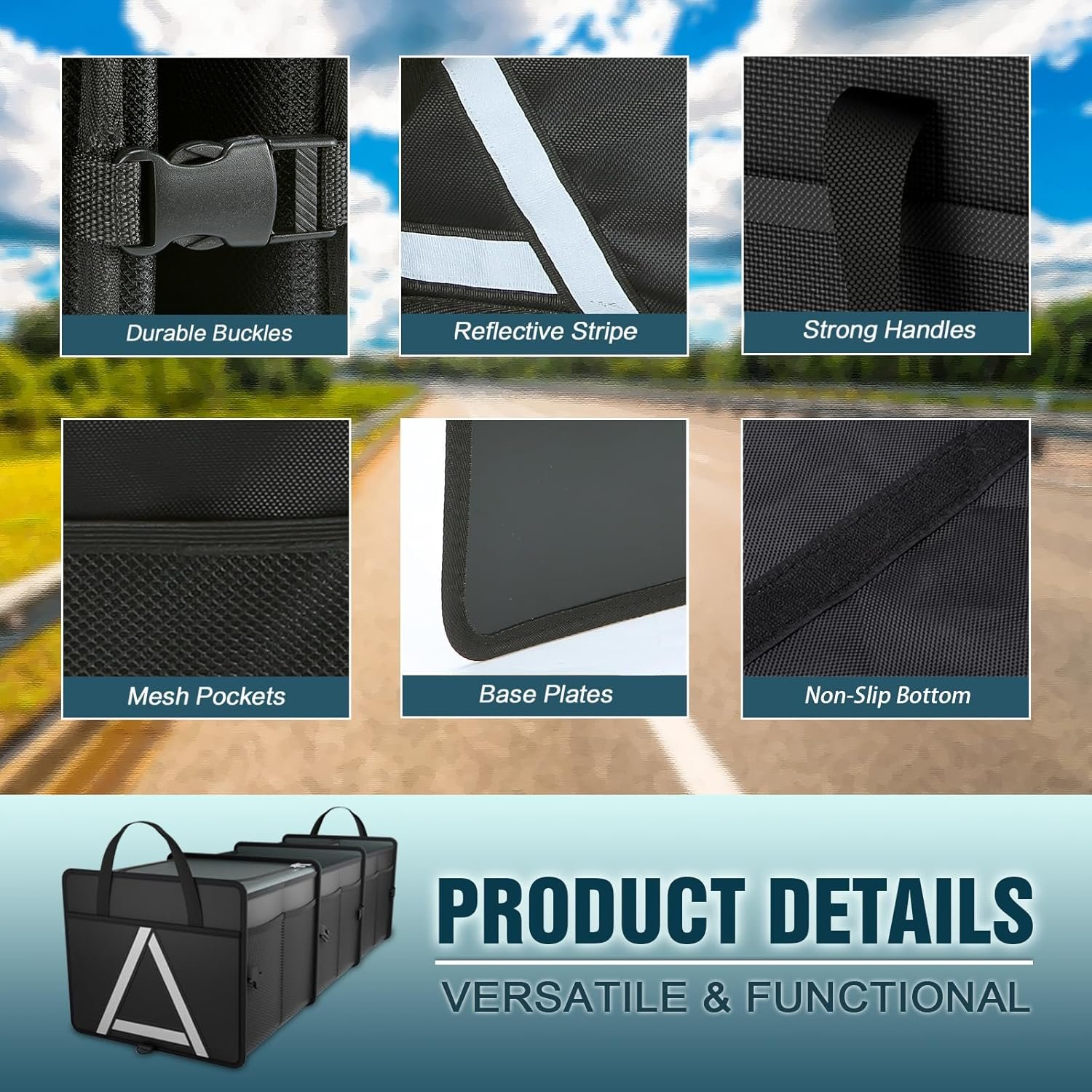 Private Label Sturdy Heavy Duty Collapsible Car Trunk Organizer with Custom Logo Premium Insulated Cooler Bag 3 Compartments for Car SUV Truck Van Large Black Manufacturer Private Label Sturdy Heavy Duty Collapsible Car Trunk Organizer with Custom Logo Premium Insulated Cooler Bag 3 Compartments for Car SUV Truck Van Large Black Manufacturer