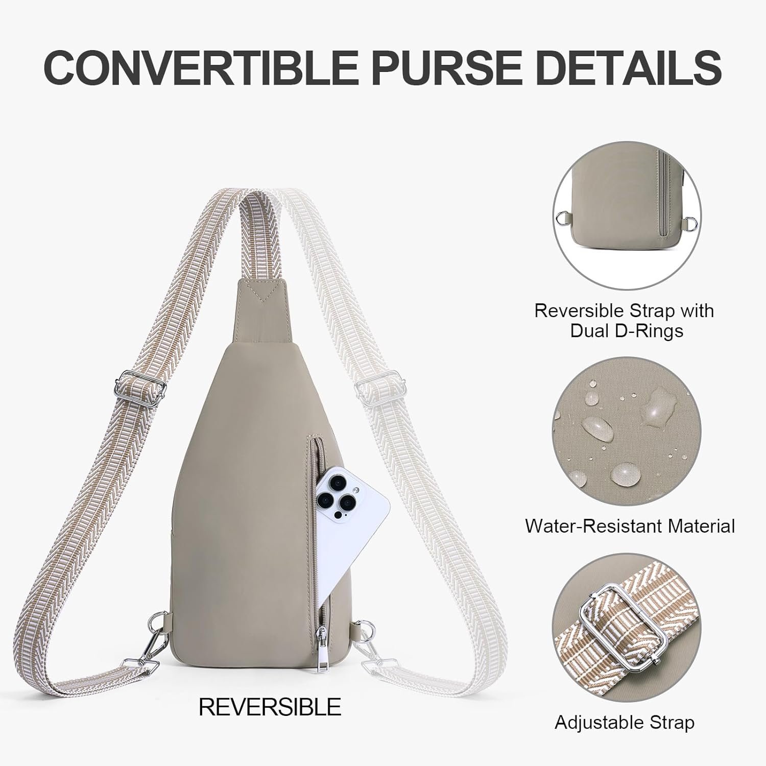 Custom Logo Small Sling Bag for Women Private Label Puffer Crossbody Anti Theft RFID Purses Fanny Packs Manufacturer for Travel Hiking