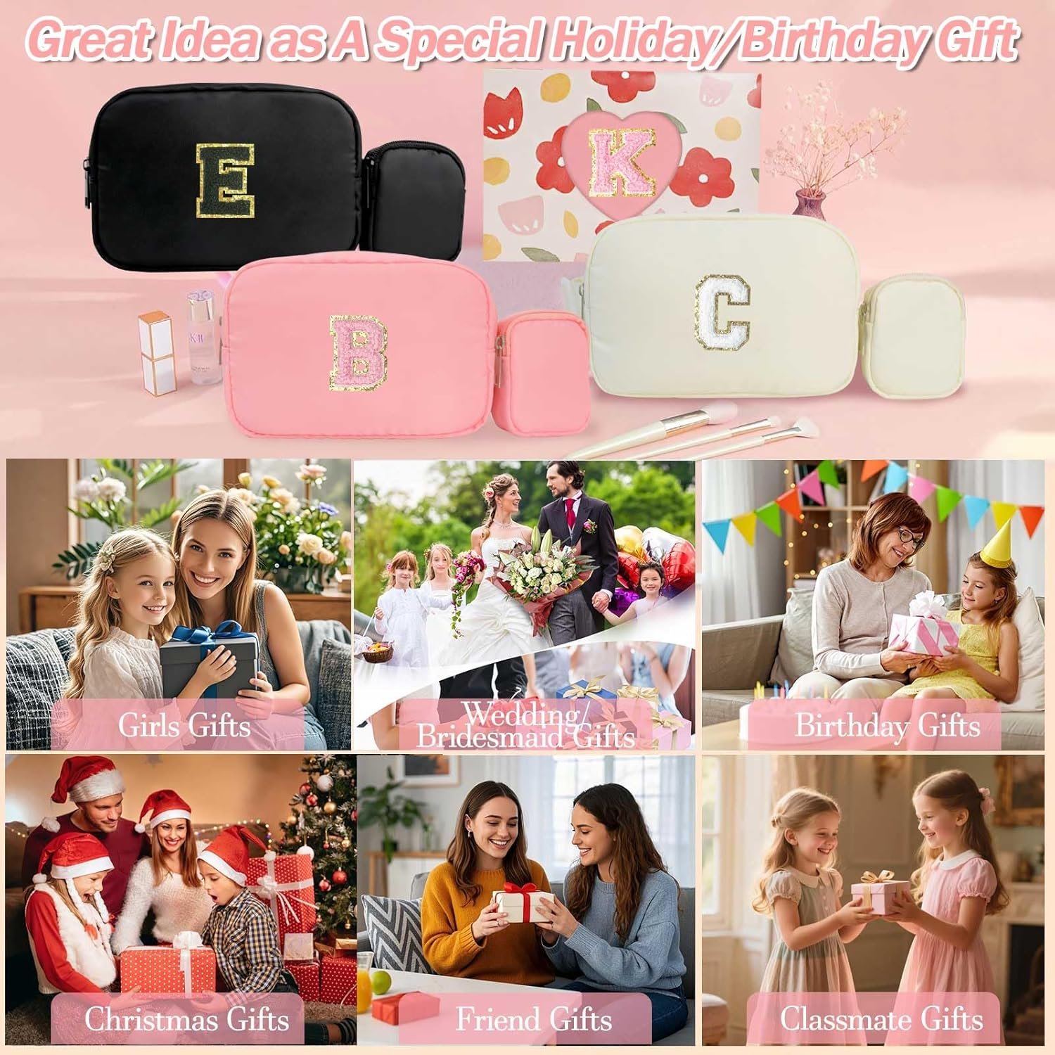 Custom Logo Fanny Pack Belt Bags for Girls Kids Ages 3-13 - Private Label Initial Purse Birthday Gifts Fashion Waist Packs Manufacturer Beige M for Teens Daughters Sisters