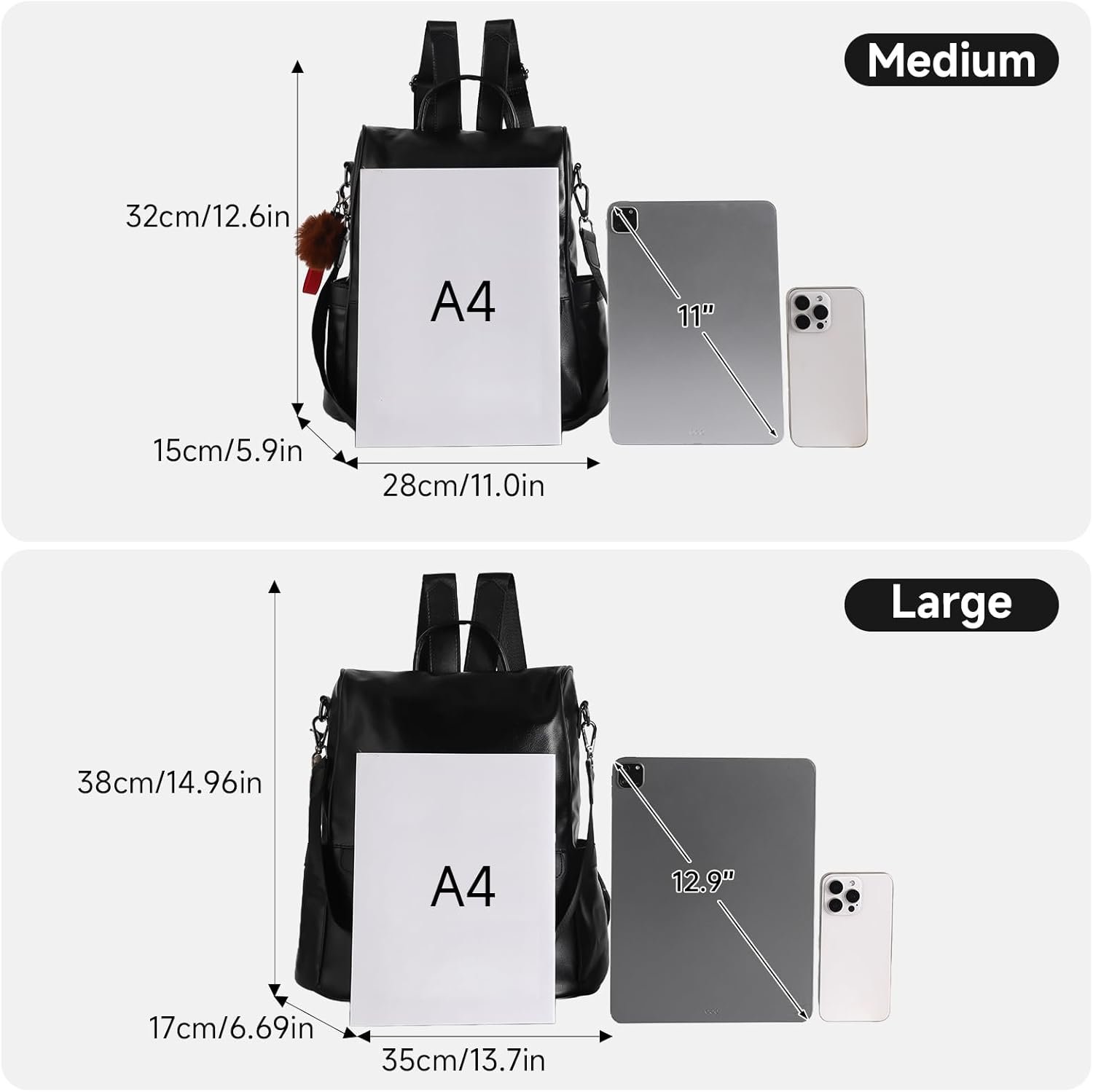 Custom Logo Women PU Leather Anti-theft Casual Backpack Purse Private Label Fashion Shoulder Satchel Bag Manufacturer