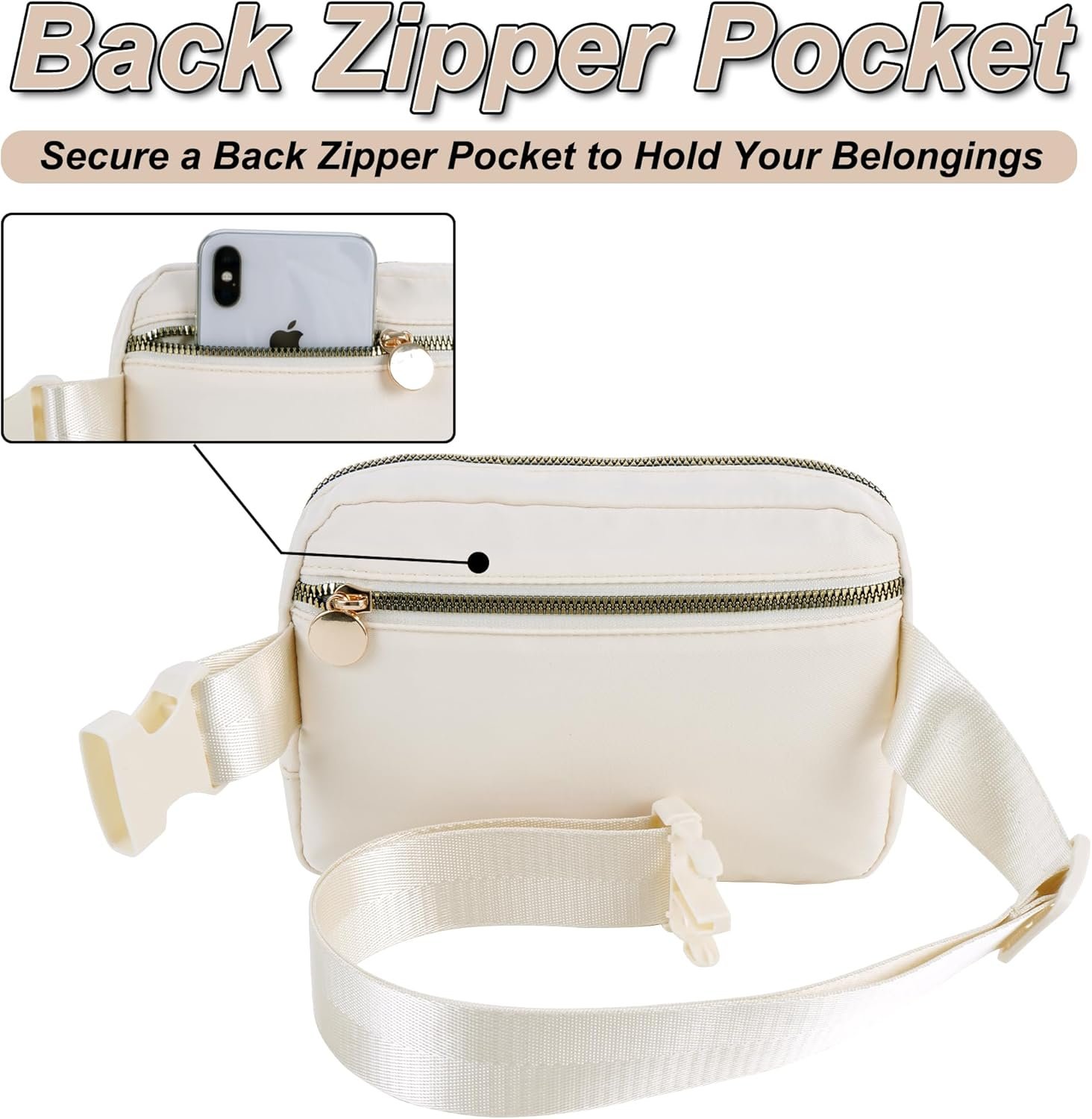Private Label Personalized Belt Bag for Women and Girls - Custom Logo Fashion Mini Waist Packs with Adjustable Strap Initial Letter - Trendy Travel Fanny Pack Crossbody Teen Gifts Manufacturer | Cream F