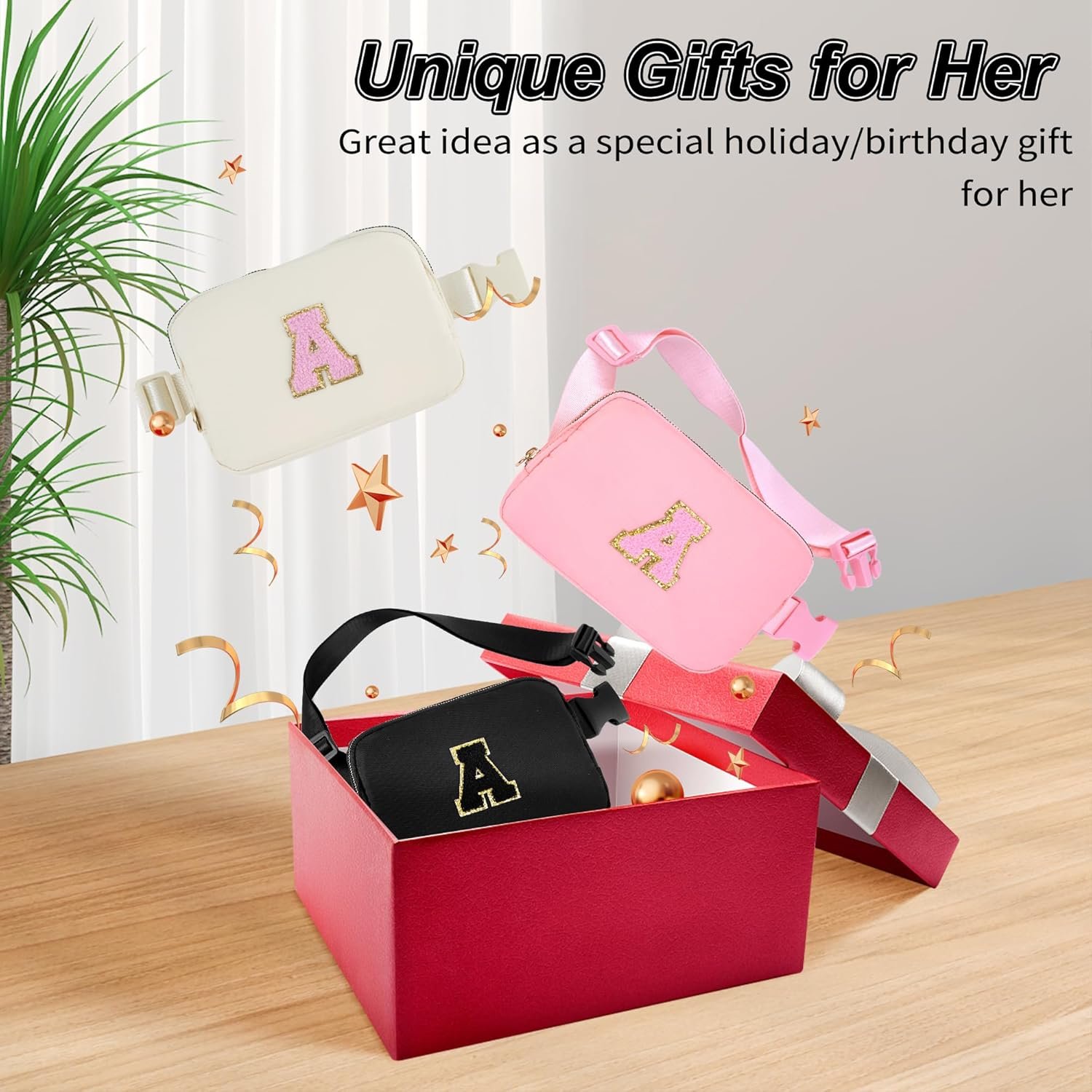 Private Label Personalized Belt Bag for Women and Girls - Custom Logo Fashion Mini Waist Packs with Adjustable Strap Initial Letter - Trendy Travel Fanny Pack Crossbody Teen Gifts Manufacturer | Cream F