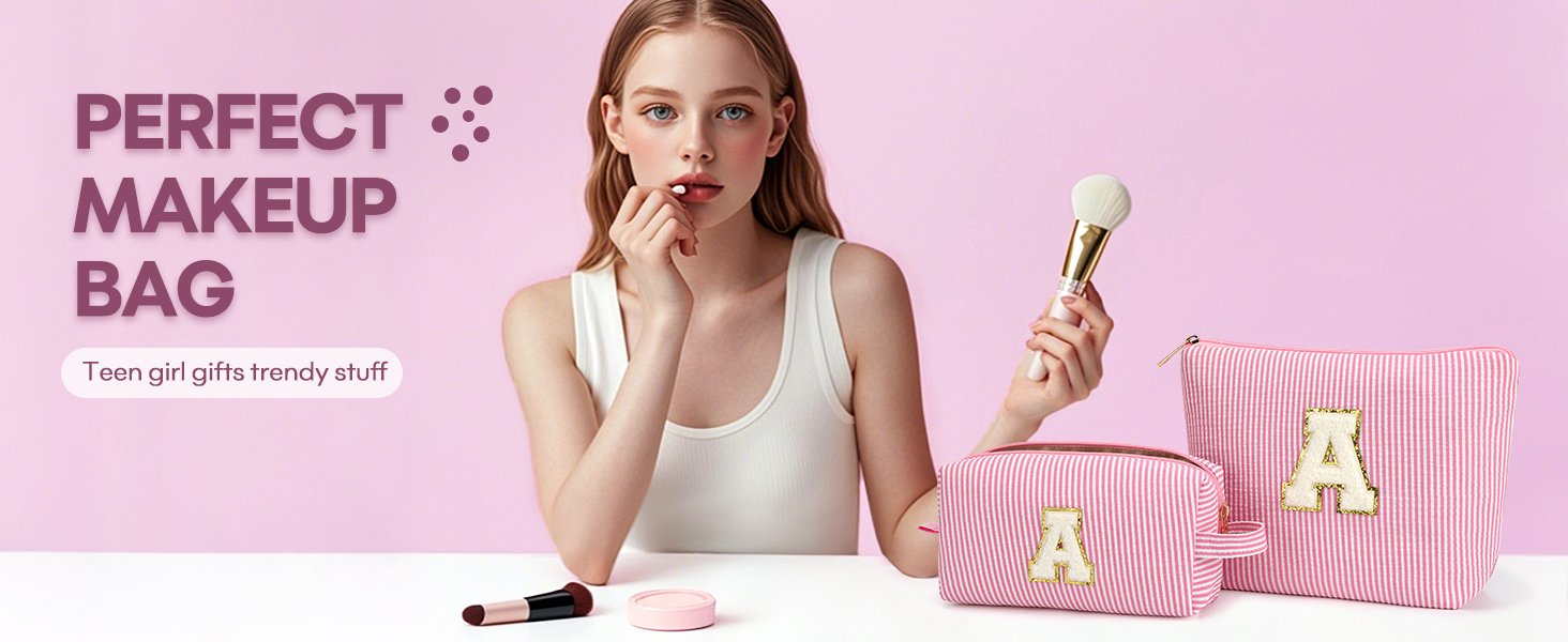 Private Label 2PCS Initial Makeup Bags for Women Cosmetic Travel Toiletry Bags Custom Logo Birthday Graduation Teacher Gifts for 11-18 Year Old Teen Girls Trendy Blue A Manufacturer Private Label 2PCS Initial Makeup Bags for Women Cosmetic Travel Toiletry Bags Custom Logo Birthday Graduation Teacher Gifts for 11-18 Year Old Teen Girls Trendy Blue A Manufacturer