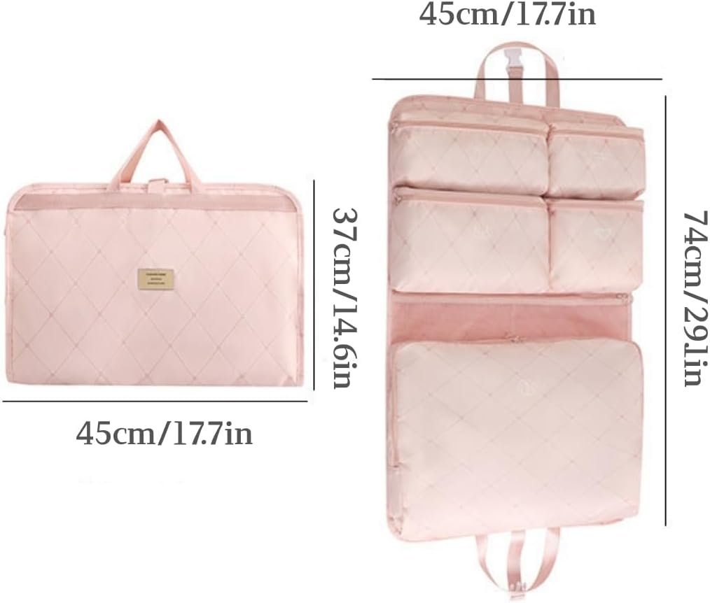 Private Label 7 in 1 Hanging Travel Packing Organizer Set - Custom Logo Packing Cubes with Clothes and Toiletry Bags - Space-Saving Luggage Accessories for Suitcase Carry-On by Manufacturer