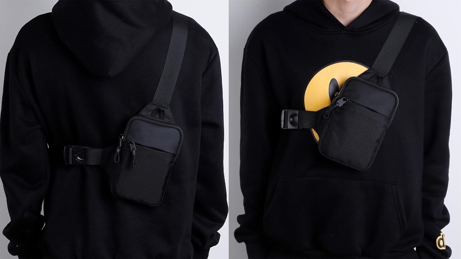 Custom Logo Mini Crossbody Sling Chest Bag Private Label Dual Pocket Water Resistant Fanny Pack Running Phone Holder for Men Women Workout Travelling Manufacturer Custom Logo Mini Crossbody Sling Chest Bag Private Label Dual Pocket Water Resistant Fanny Pack Running Phone Holder for Men Women Workout Travelling Manufacturer