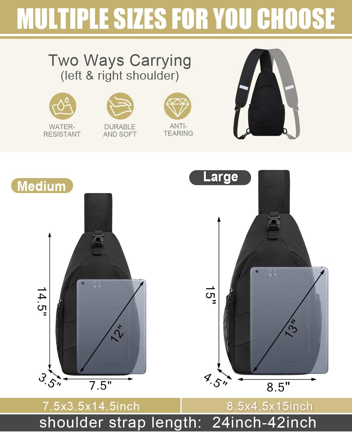Manufacturer Crossbody Bags for Women & Men - Private Label Trendy Sling Chest Backpack with Custom Logo Convertible Shoulder Strap