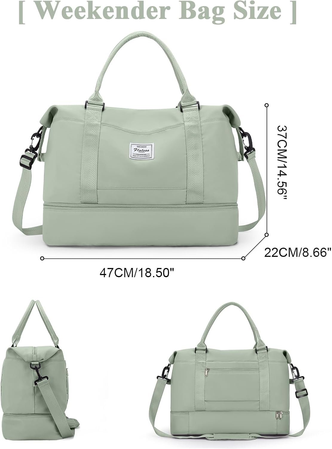 Custom Logo Travel Duffel Bag with Shoes Compartment Private Label Carry On Overnight Weekender Bag for Women Spirit Airlines 18x14x8 Personal Item Manufacturer Custom Logo Travel Duffel Bag with Shoes Compartment Private Label Carry On Overnight Weekender Bag for Women Spirit Airlines 18x14x8 Personal Item Manufacturer