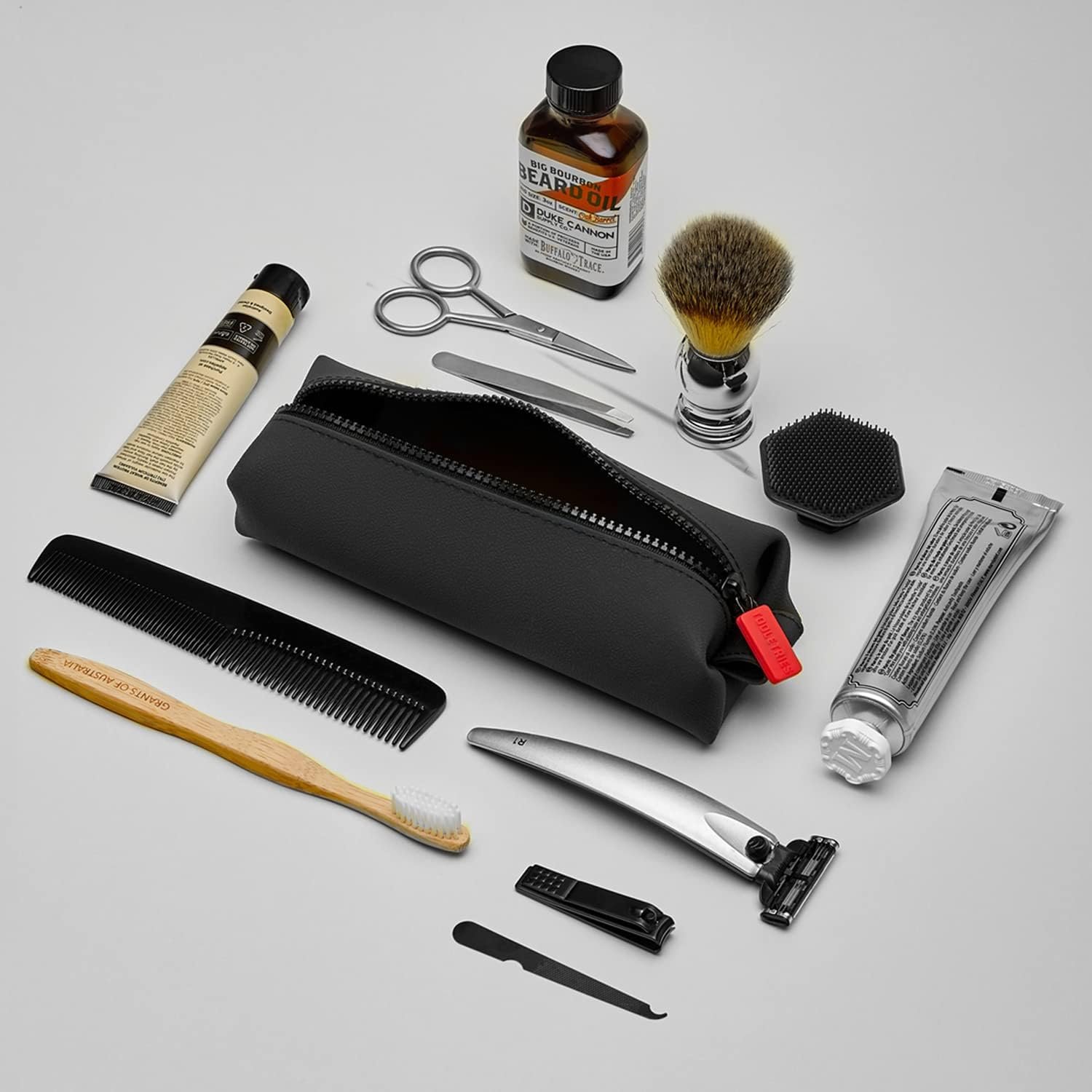 Factory Silicone Toiletry Organizer Mini Kit - Bathroom Travel Bag Custom Logo Heavy-Duty Zipper Leak Resistance Easy to Clean - Private Label Charcoal