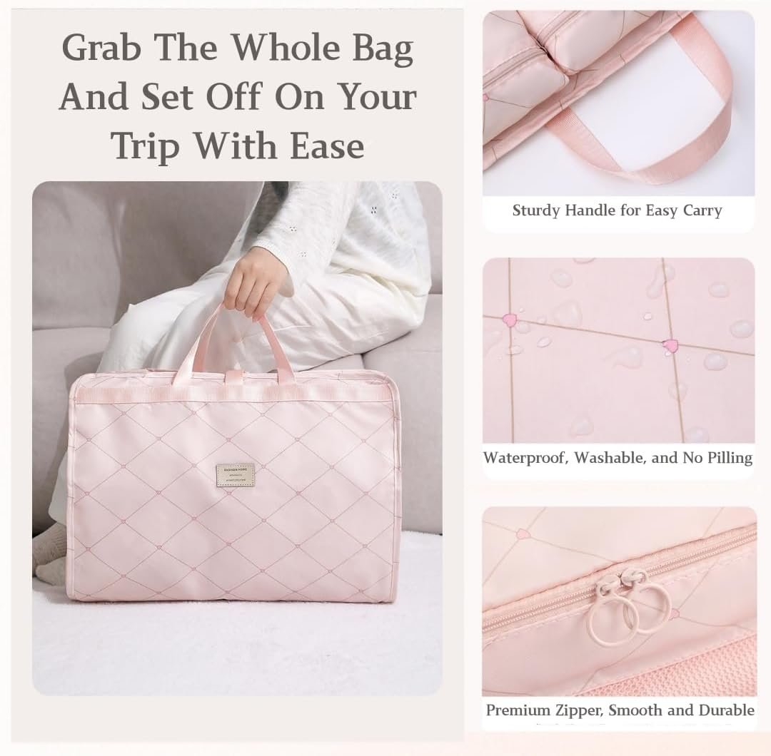 Private Label 7 in 1 Hanging Travel Packing Organizer Set - Custom Logo Packing Cubes with Clothes and Toiletry Bags - Space-Saving Luggage Accessories for Suitcase Carry-On by Manufacturer