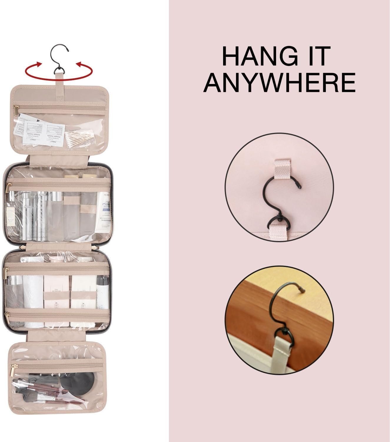 Custom Logo Water-Resistant Toiletry Bag with Hanging Hook Private Label Large Travel Organizer for Makeup Cosmetics Full-Sized Containers Toiletries Accessories Factory Custom Logo Water-Resistant Toiletry Bag with Hanging Hook Private Label Large Travel Organizer for Makeup Cosmetics Full-Sized Containers Toiletries Accessories Factory