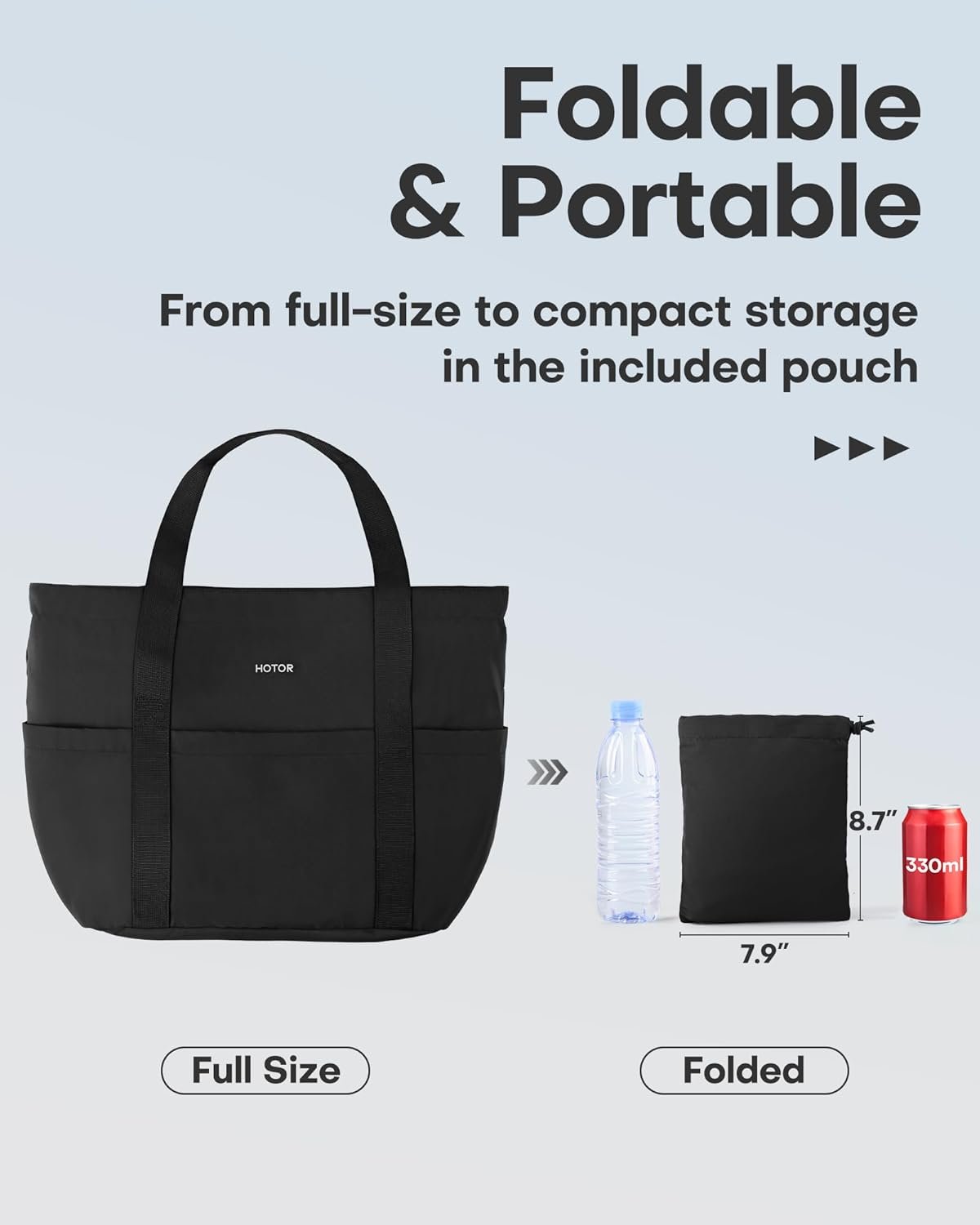 Custom Logo Foldable Lightweight Tote Bags for Women with Zipper Private Label Large Shoulder Top Handle Handbag Manufacturer for Travel Work