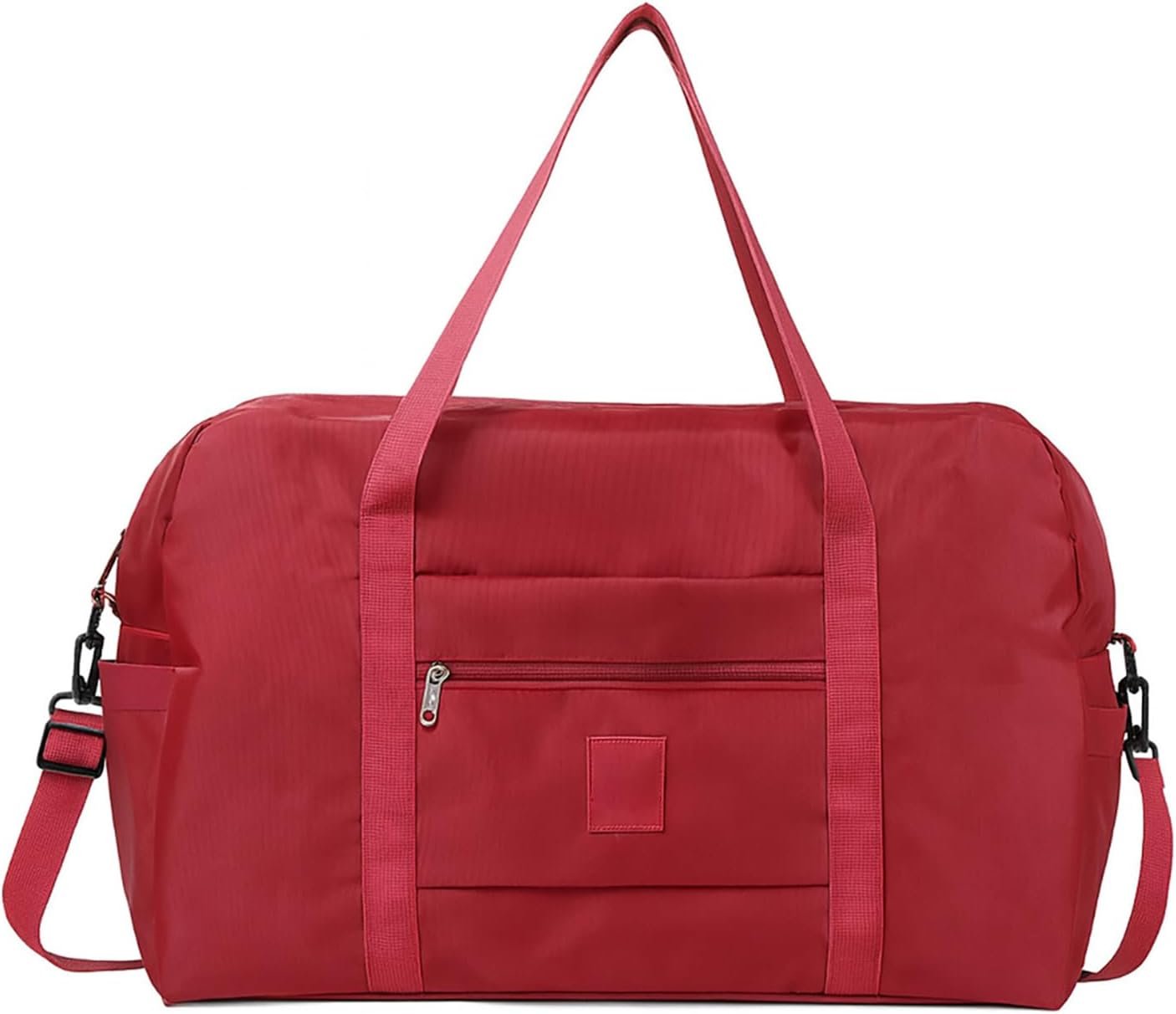 Factory Wholesale Folding Duffle Bag for Travel – Large Capacity Waterproof Oxford Cloth Weekender Carry On Tote with Crossbody Strap and Custom Logo, Lightweight Foldable Gym and Overnight Bag Private Label Red Large