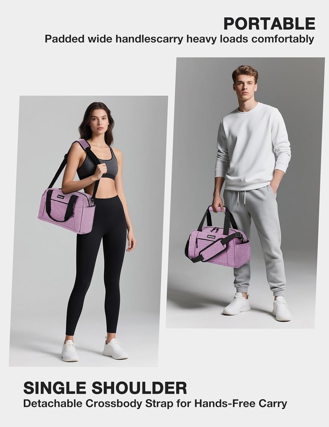 Custom Logo 14 Inch Small Gym Bag for Women & Men Lightweight Carry On Mini Duffle Bag Manufacturer with Multiple Pockets Private Label Sports Bag for Travel and Workout