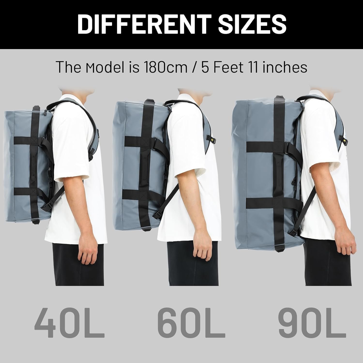 Private Label Water Resistant Backpack Duffle Heavy Duty Convertible Bag with Custom Logo Backpack Straps from Manufacturer for Gym Sports Travel