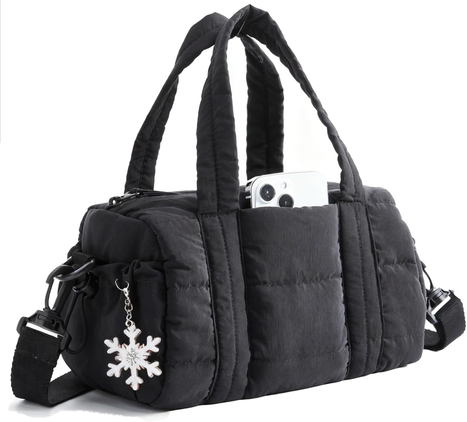 Custom Logo Reiki Gym Bag for Women Mini/Medium Crossbody 5L Dance Bag with Detachable Strap 15L Yoga Mat Bag Wet & Dry Pocket Private Label from Factory Jet Black