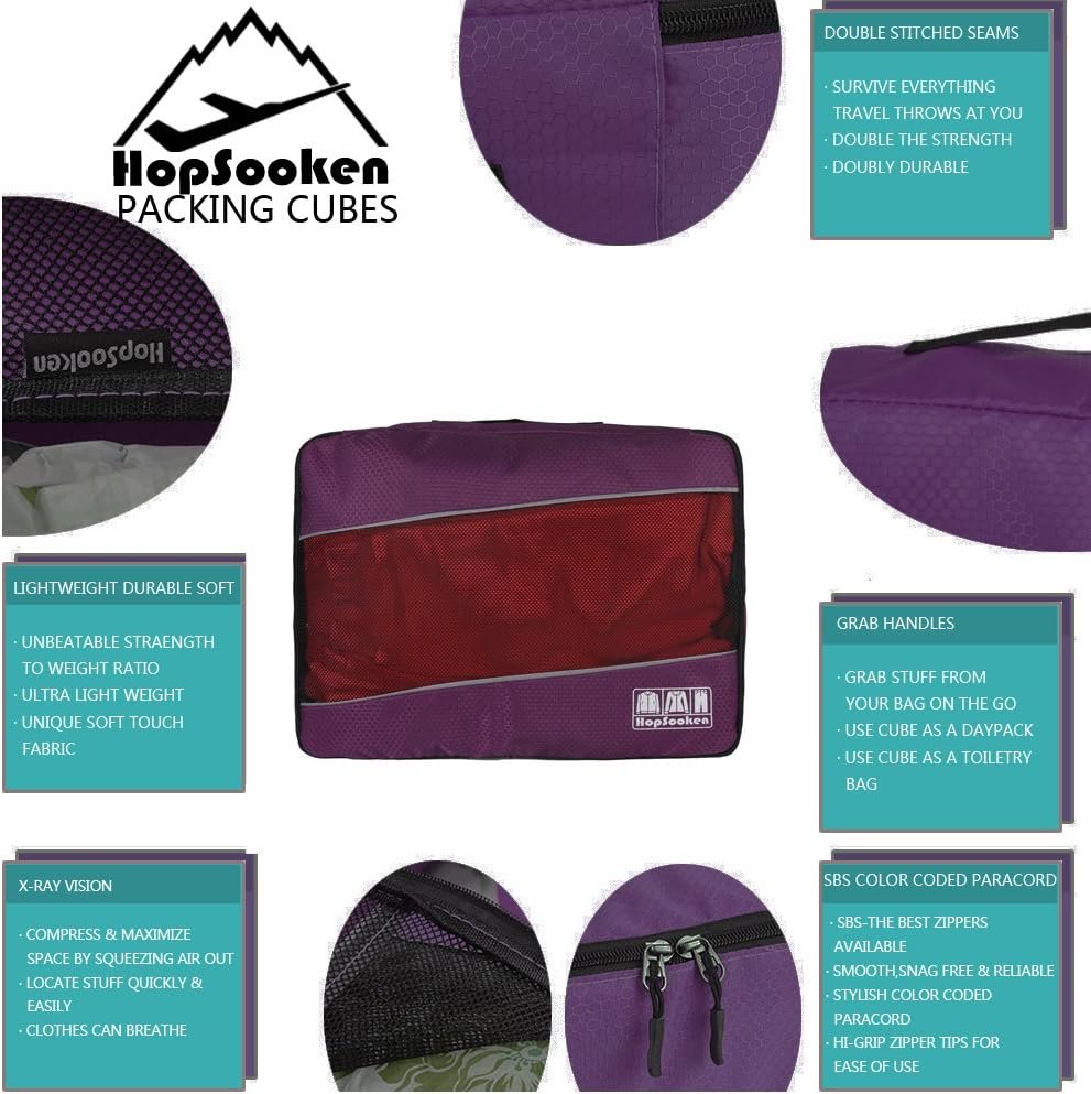 Custom Logo 5 Set Packing Cubes for Large Travel Suitcases Private Label Luggage Organizers 4 Cubes 1 Laundry Pouch Manufacturer