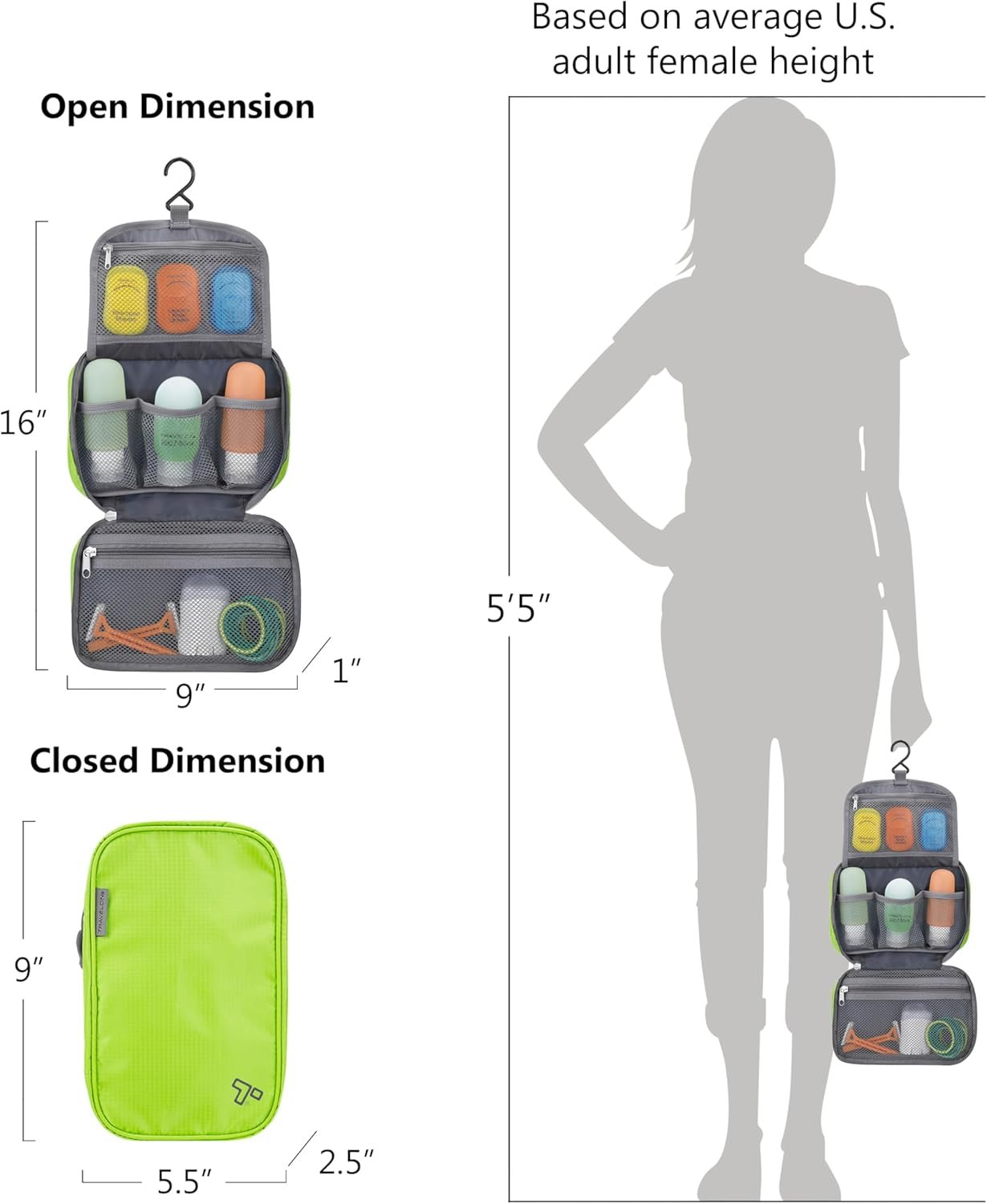 Private Label Custom Logo Compact Hanging Toiletry Kit Manufacturer