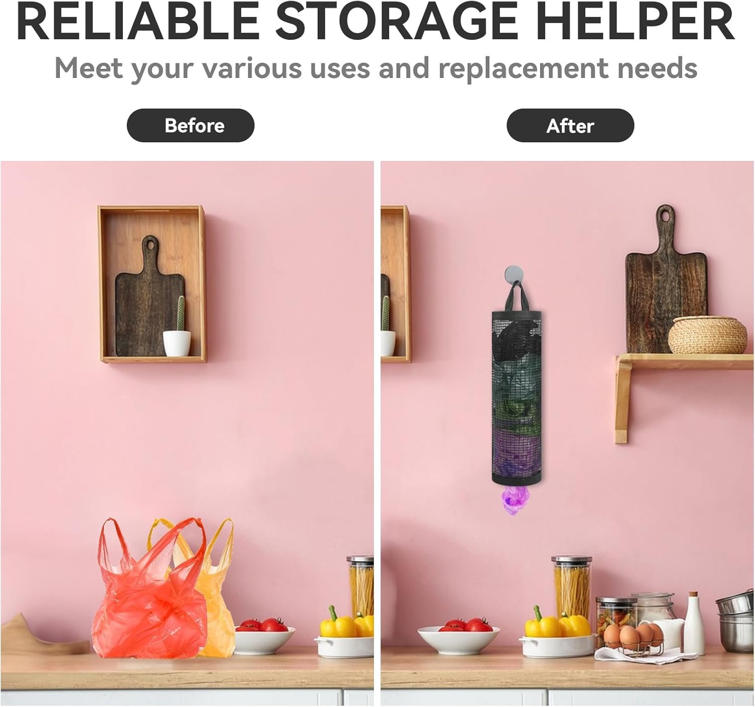 Custom Logo 2Pack Plastic Grocery Bag Holder Private Label Mesh Hanging Storage Dispenser Manufacturer Trash Bag Organizer Custom Logo 2Pack Plastic Grocery Bag Holder Private Label Mesh Hanging Storage Dispenser Manufacturer Trash Bag Organizer