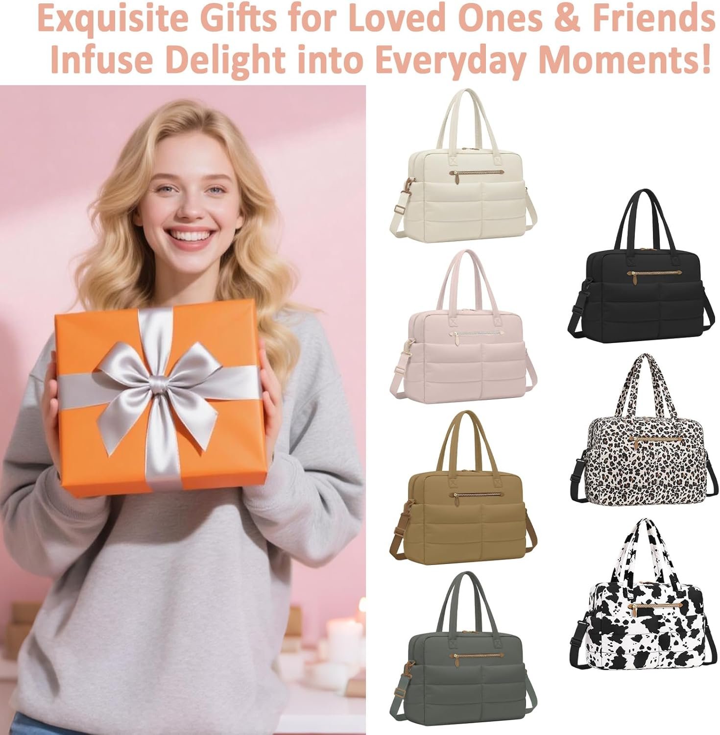 Custom Logo Pink Travel Duffel Weekender Bags for Women Men Private Label Workout Gym Overnight Foldable Lightweight Personal Item Carry On Tote Hospital Bag Manufacturer