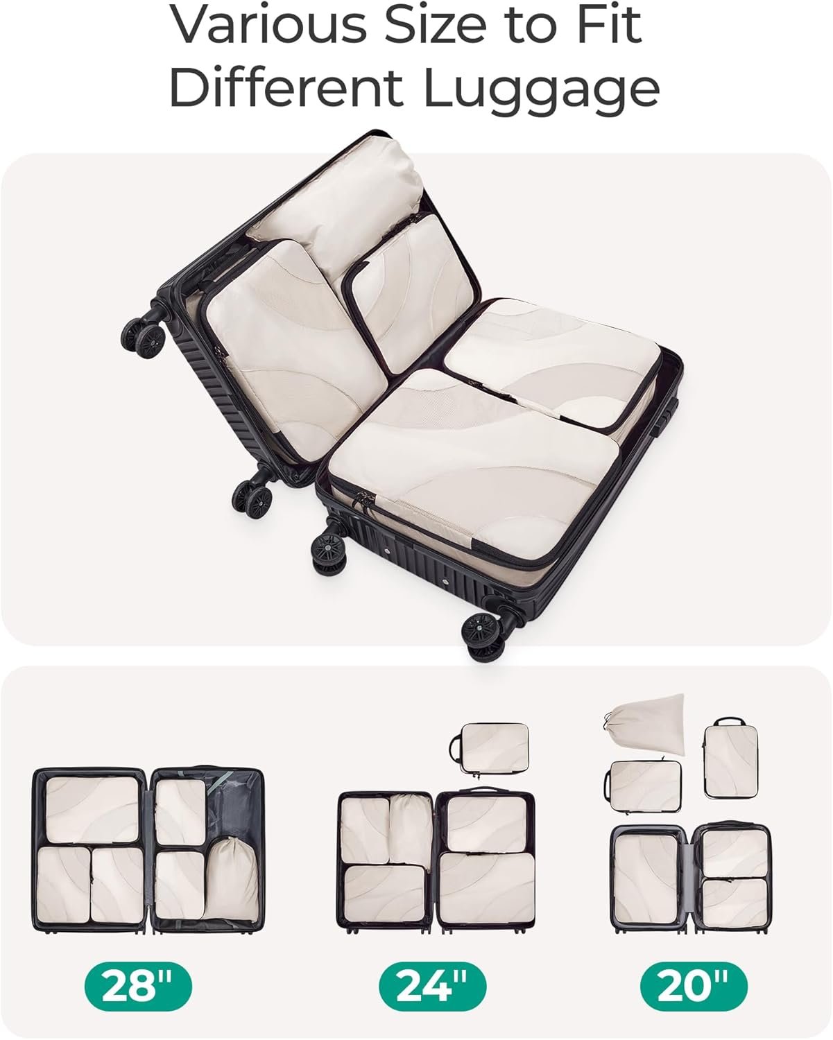 Private Label Compression Packing Cubes 6 Set/4 Set/2 Set with Custom Logo for Carry-On Suitcases Lightweight Travel Organizers from Manufacturer Private Label Compression Packing Cubes 6 Set/4 Set/2 Set with Custom Logo for Carry-On Suitcases Lightweight Travel Organizers from Manufacturer