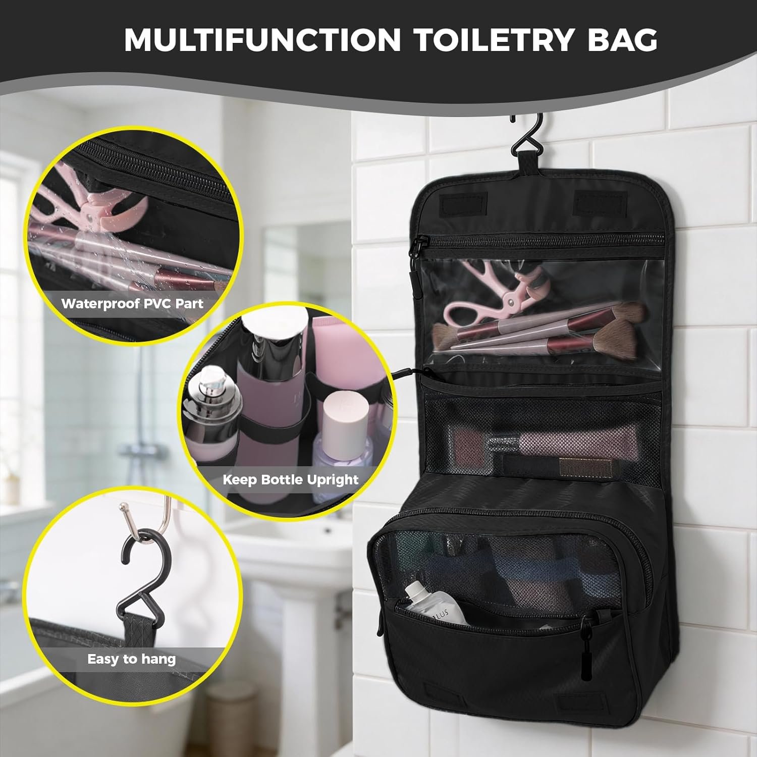 Custom Logo Ultralight 8-Set Compression Packing Cubes for Travel Private Label Suitcase Luggage Organizers with Toiletry Laundry Bags Manufacturer Black