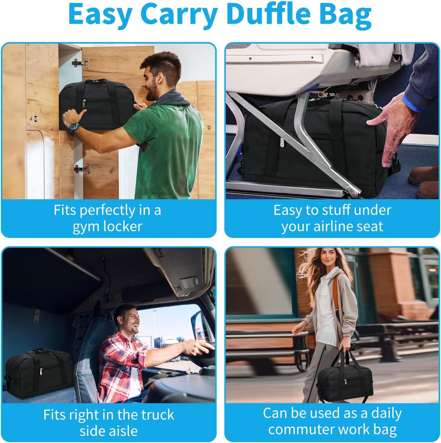 Private Label 14 Inch Small Lightweight Gym Carry On Mini Duffel Bag Custom Logo for Travel Sport Manufacturer - Black