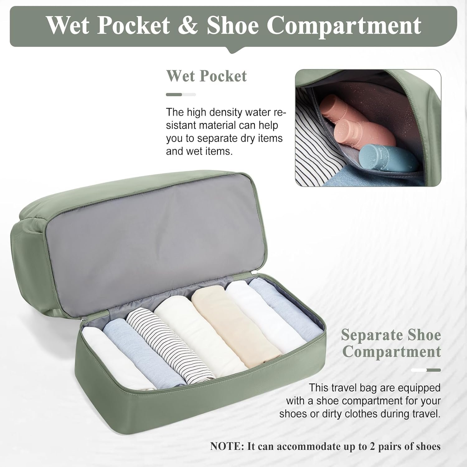 Custom Logo Women's Travel Duffel Weekender Carry-On Bag with Wet Pocket and Toiletry Bag Private Label for Spirit Airlines 18x14x8 Personal Item Manufacturer