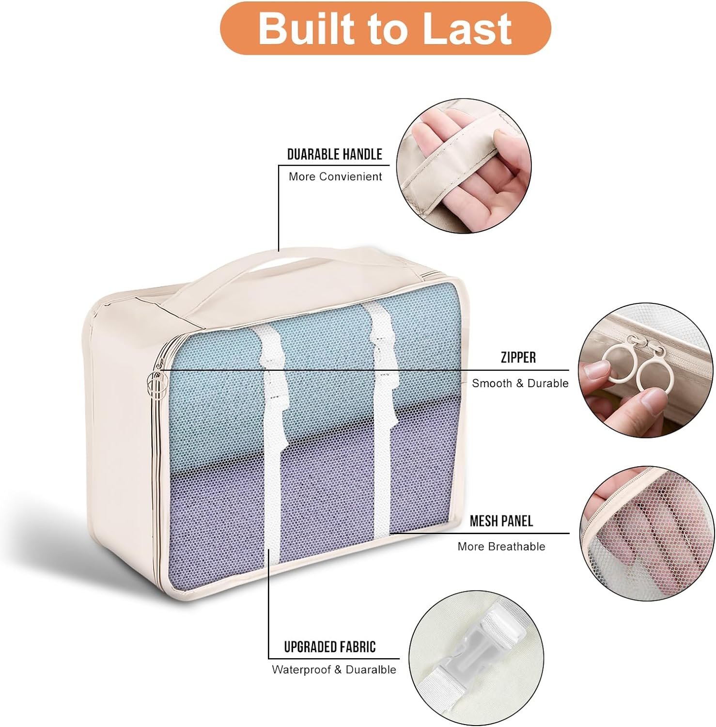 Manufacturer Packing Cubes for Travel - 8 Set Custom Logo Mesh Breathable Luggage Organizer Bags for Family Suitcases - Private Label Durable Travel Essentials