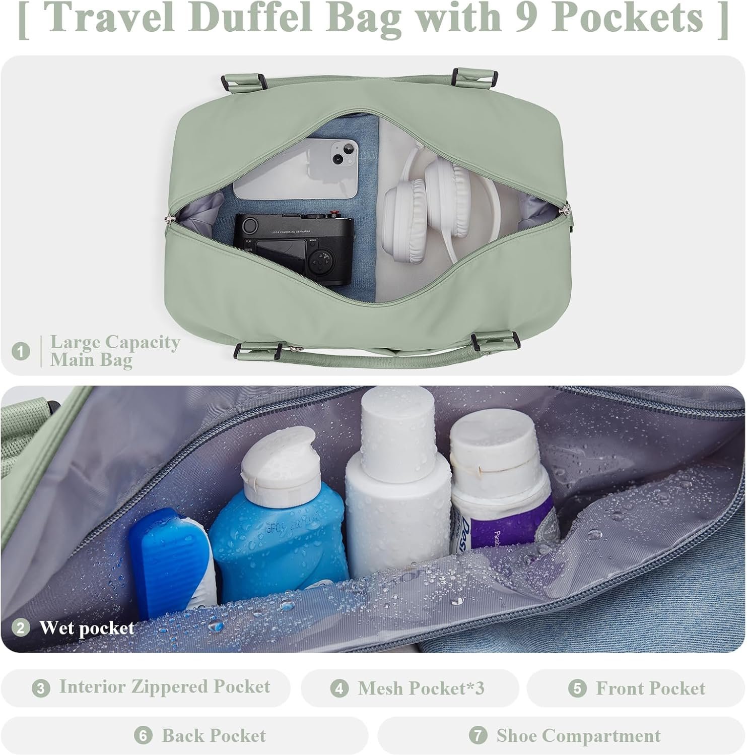 Custom Logo Travel Duffel Bag with Shoes Compartment Private Label Carry On Overnight Weekender Bag for Women Spirit Airlines 18x14x8 Personal Item Manufacturer Custom Logo Travel Duffel Bag with Shoes Compartment Private Label Carry On Overnight Weekender Bag for Women Spirit Airlines 18x14x8 Personal Item Manufacturer