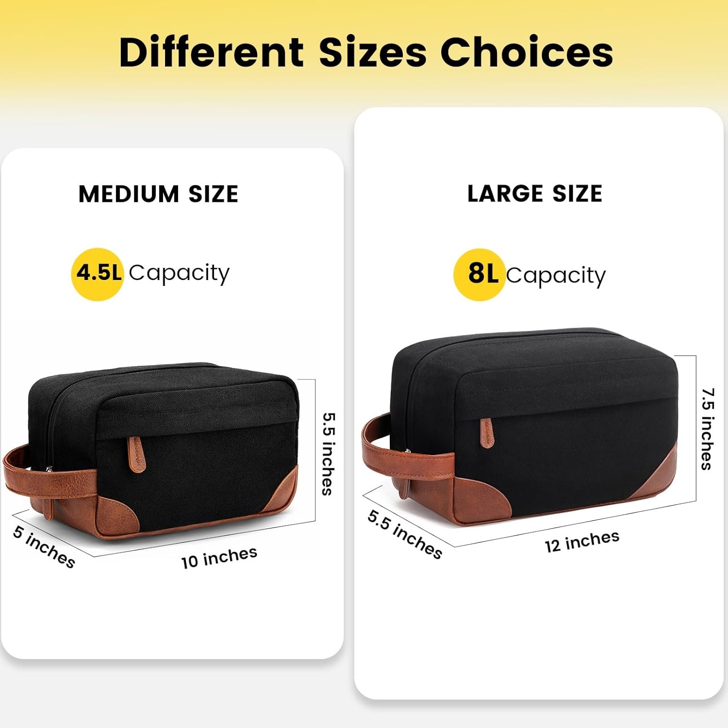 Private Label Hanging Travel Toiletry Bag for Men Water Resistant Canvas Shaving Bag with Large Capacity Custom Logo Factory Black