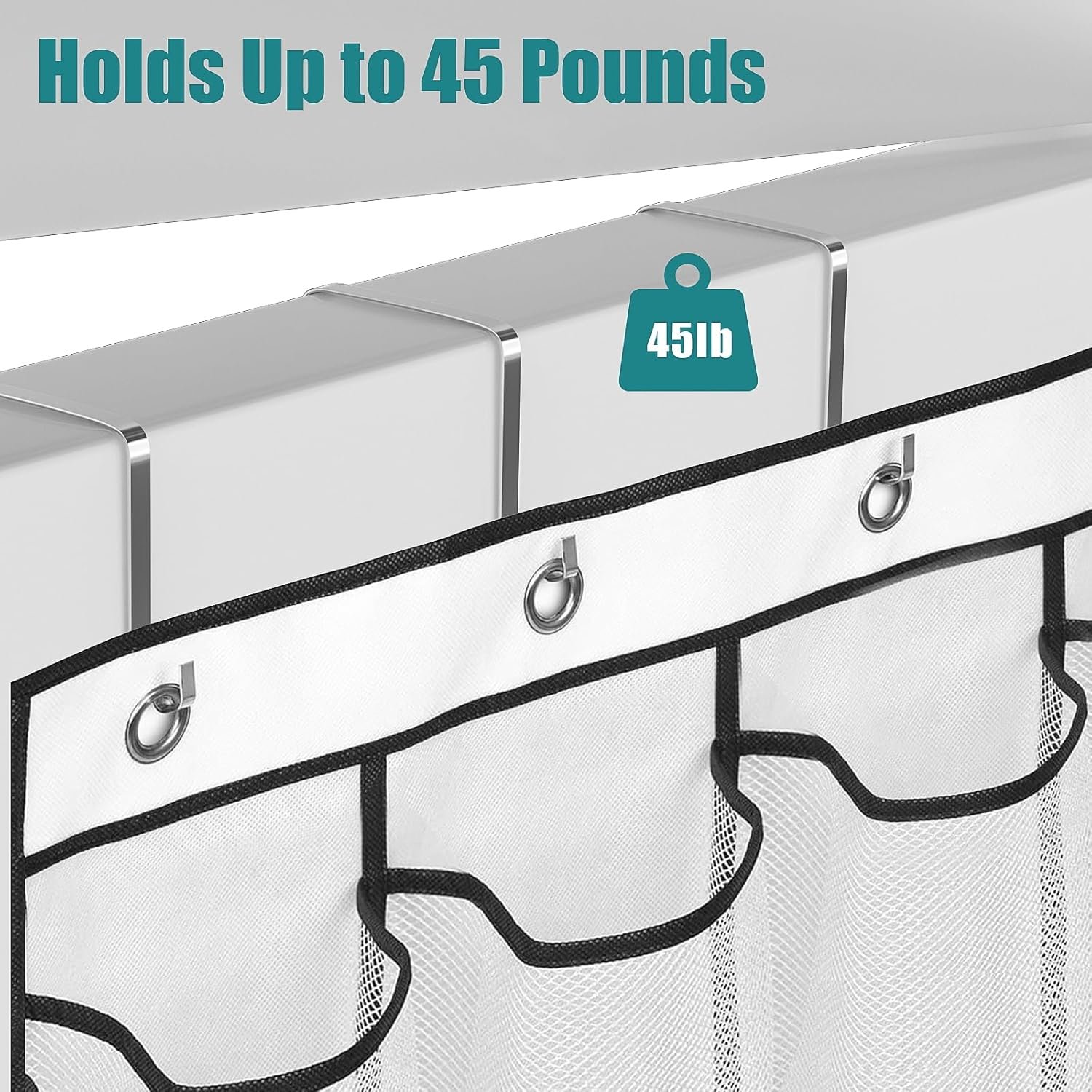 Private Label 28 Large Pockets Over-the-Door Shoe Organizer, Custom Logo Hanging Clear Shoe Rack for Closet and Door, Manufacturer Storage Holder with 4 Metal Hooks White Private Label 28 Large Pockets Over-the-Door Shoe Organizer, Custom Logo Hanging Clear Shoe Rack for Closet and Door, Manufacturer Storage Holder with 4 Metal Hooks White