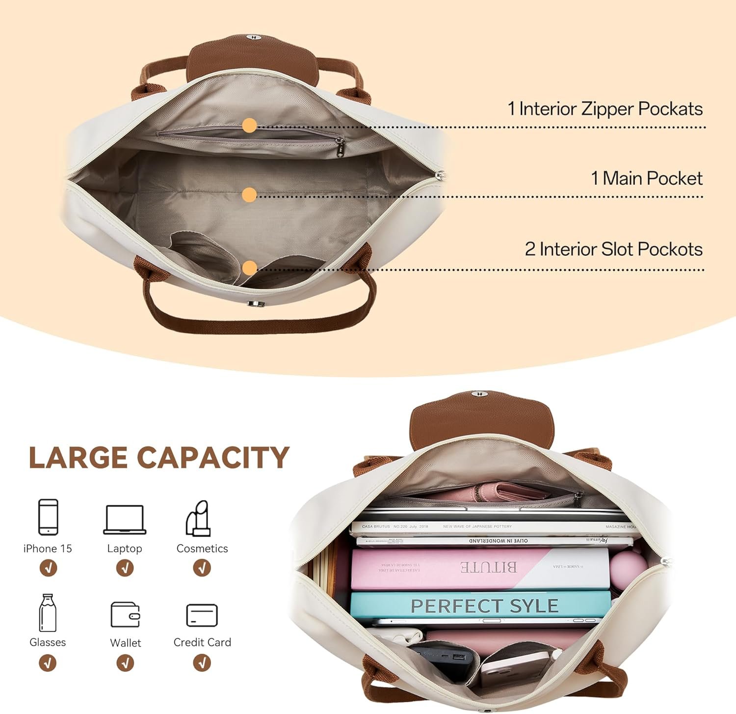 Private Label Women's Nylon Top-Handle Tote Bag Purse Shoulder Hobo Handbag with Custom Logo Zipper Leisure Foldable Weekend Manufacturer