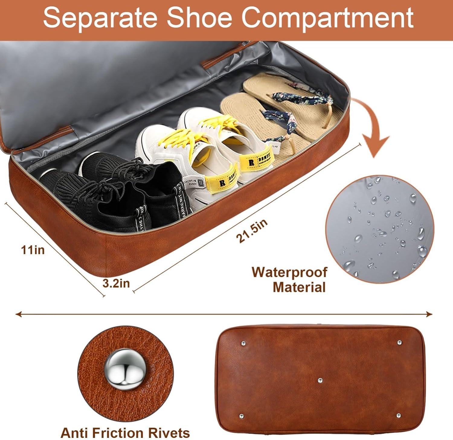 Custom Logo Weekender Bag for Women, Private Label Travel Duffel Carry On Overnight Bag with Shoe Compartment, Large Nylon Weekend Tote Manufacturer