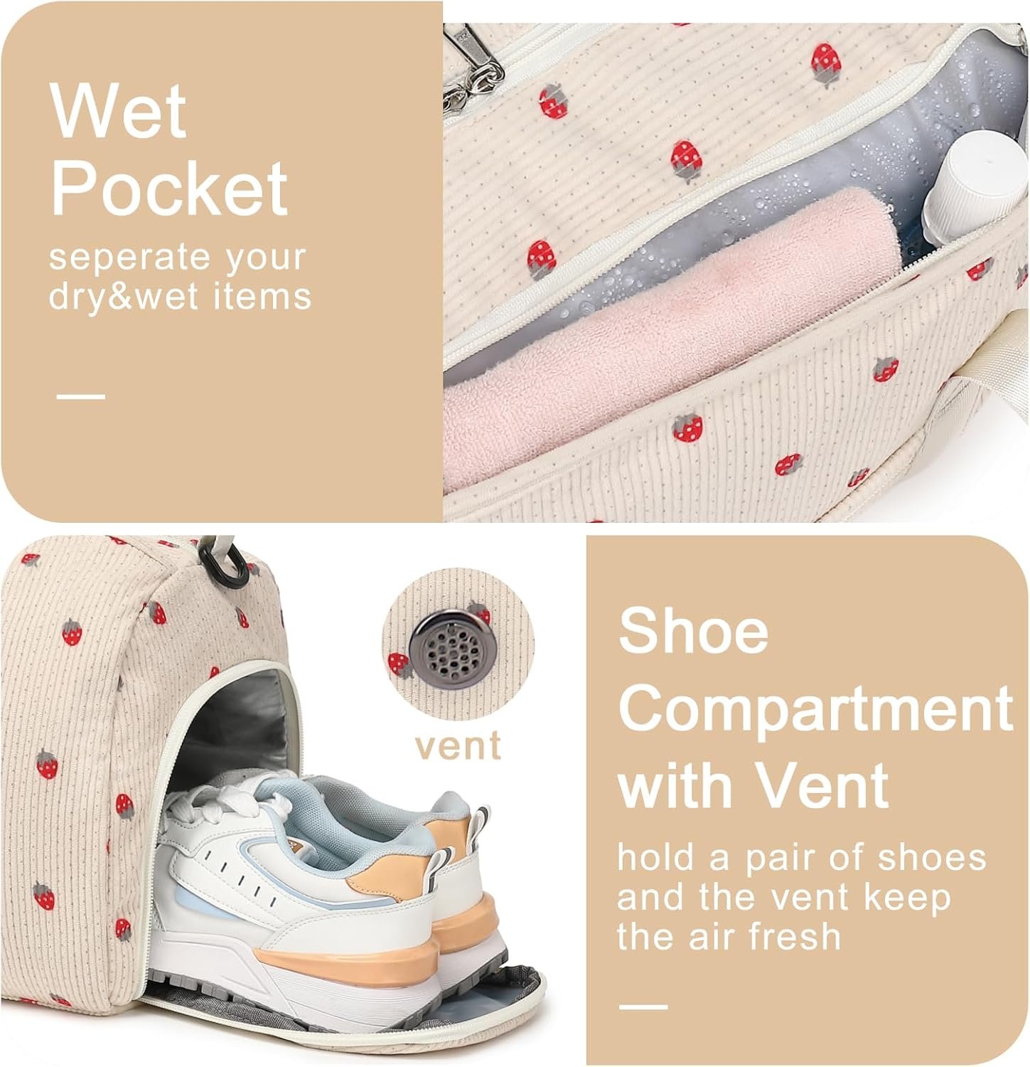 Custom Logo Duffle Bag for Girls Kids Cute Gym with Shoes Compartment & Wet Separation Private Label Waterproof Sports Overnight Travel Bag Manufacturer