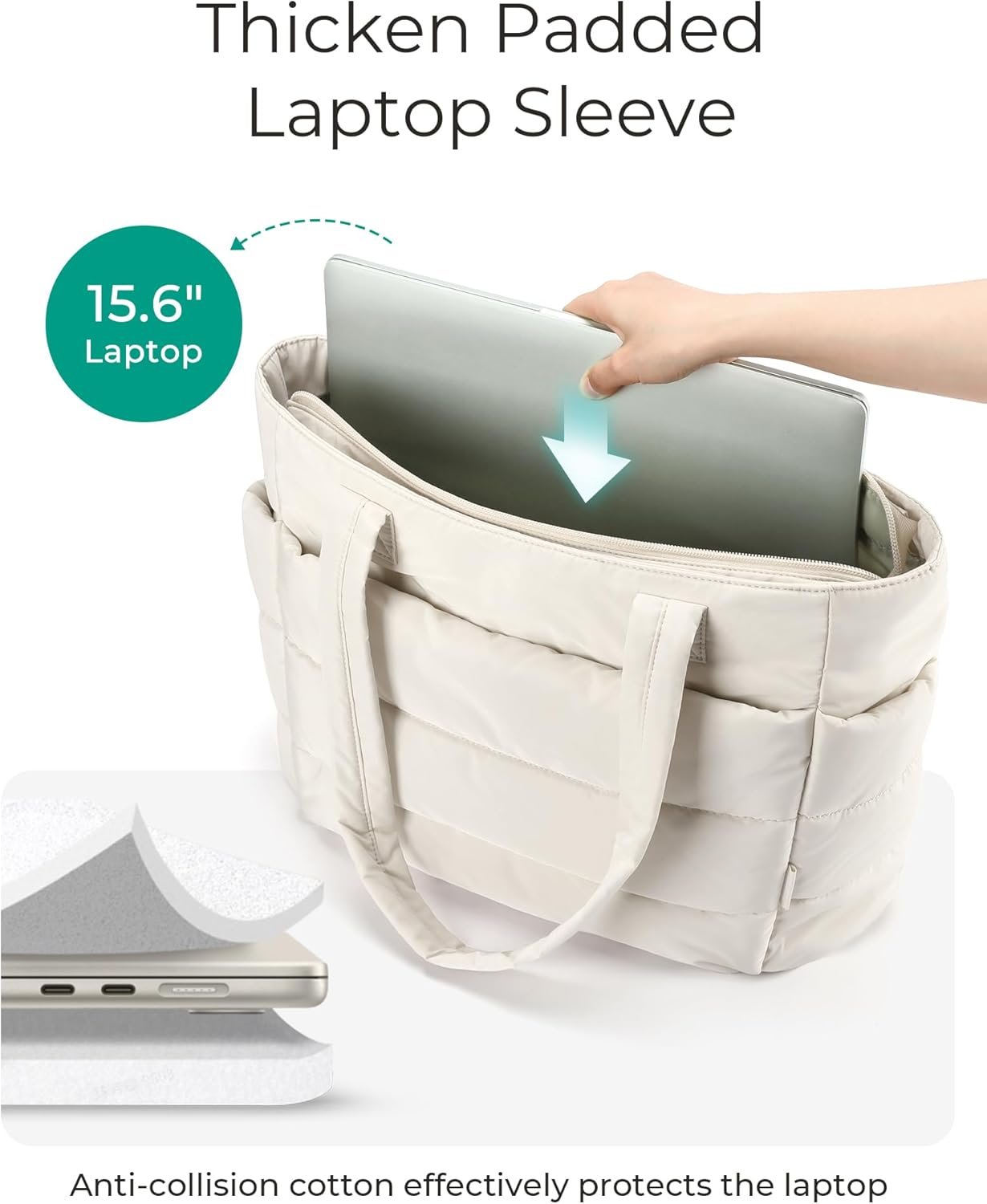 Custom Logo Lightweight Puffy Quilted Tote Bag for Women with Compartments Private Label Shoulder Bag for Travel Work Gym Manufacturer