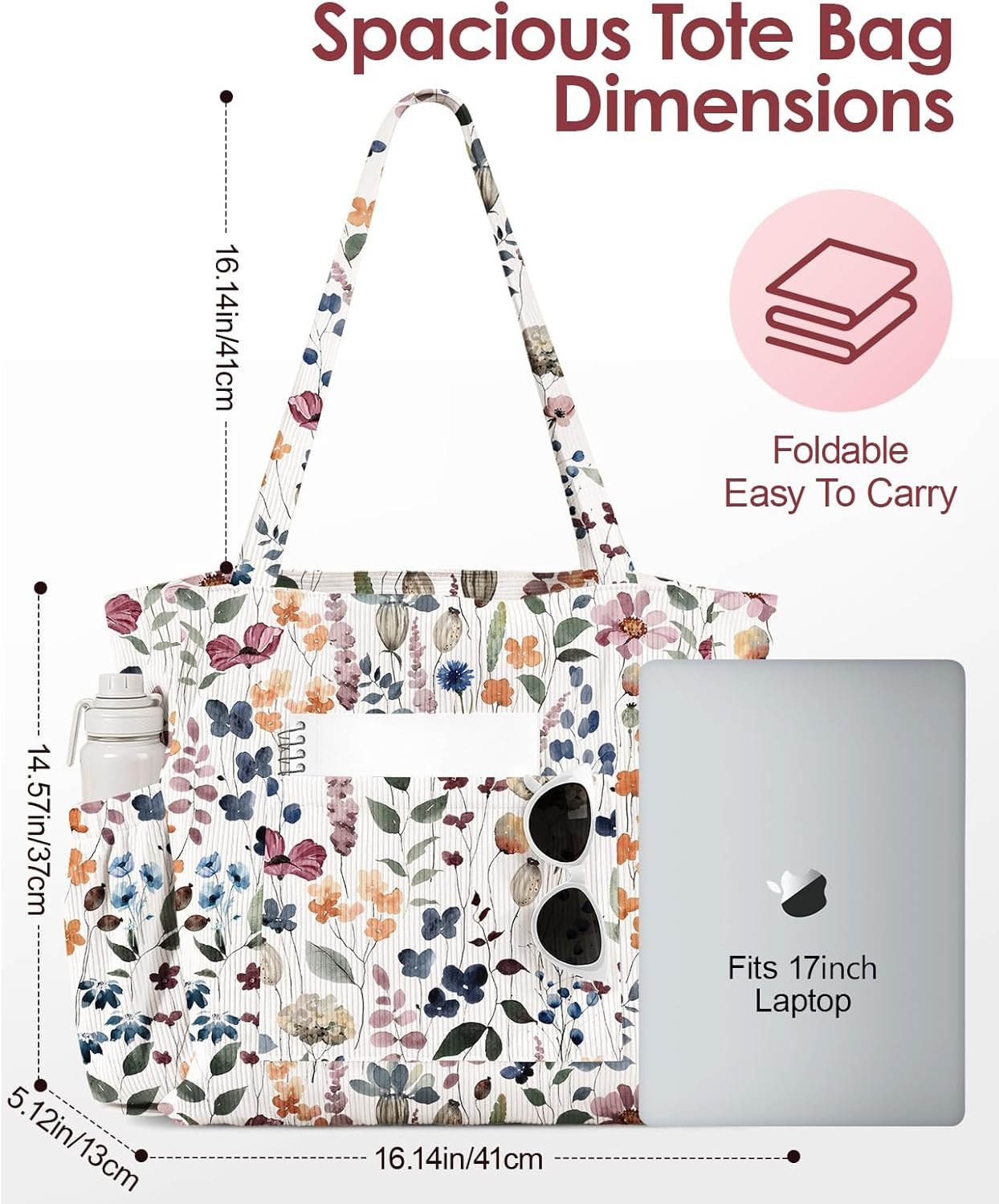 Private Label Large Corduroy Tote Bag for Women Custom Logo Cute Shoulder Reusable Canvas with Zipper Multi-Pocket for School Factory Private Label Large Corduroy Tote Bag for Women Custom Logo Cute Shoulder Reusable Canvas with Zipper Multi-Pocket for School Factory