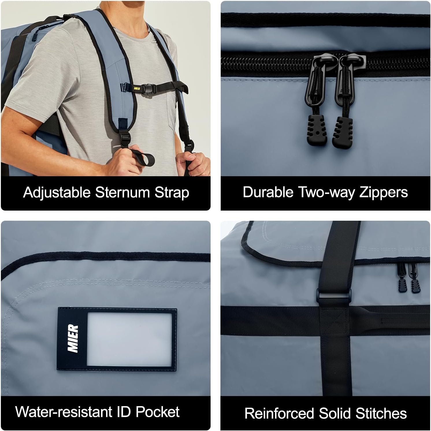 Private Label Water Resistant Backpack Duffle Heavy Duty Convertible Bag with Custom Logo Backpack Straps from Manufacturer for Gym Sports Travel