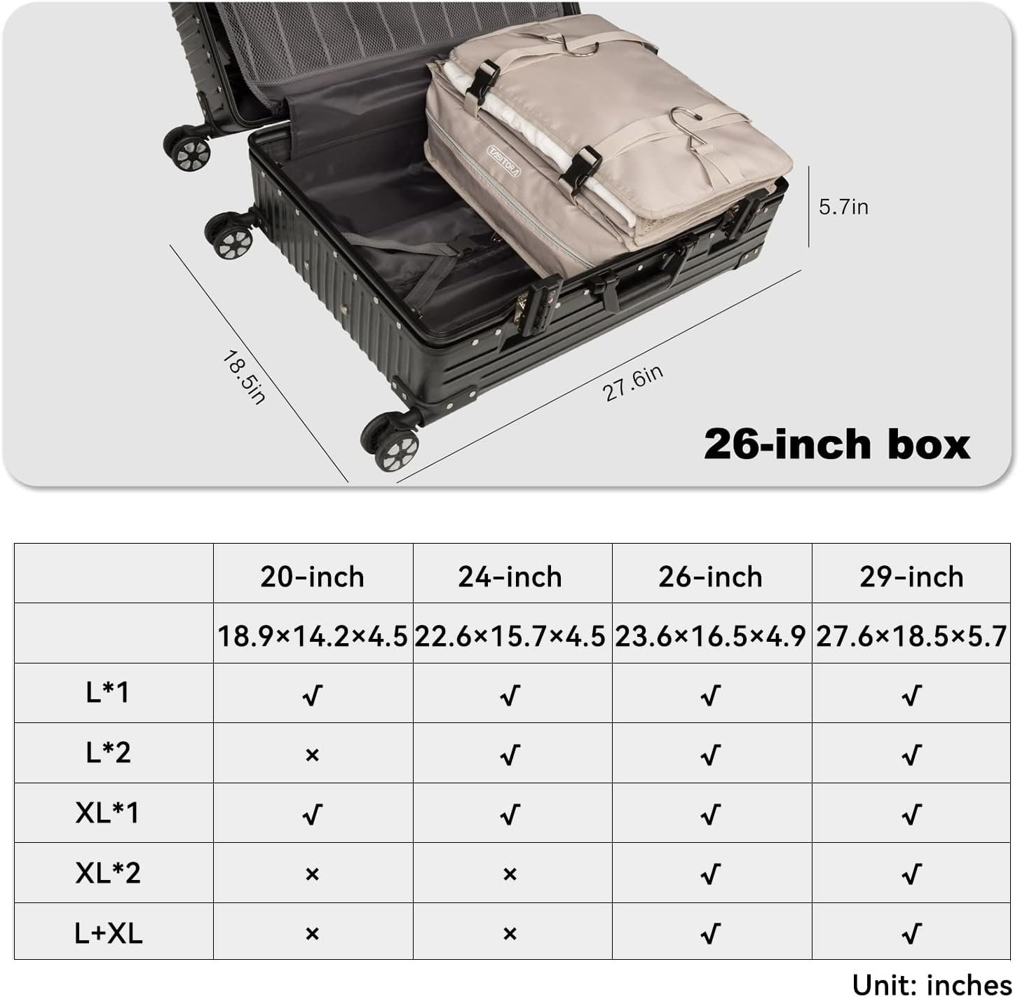 Custom Logo Portable Hanging Travel Shelves Bag Private Label Packing Cube Organizer Factory Suitcase Storage Large Capacity Beige XL