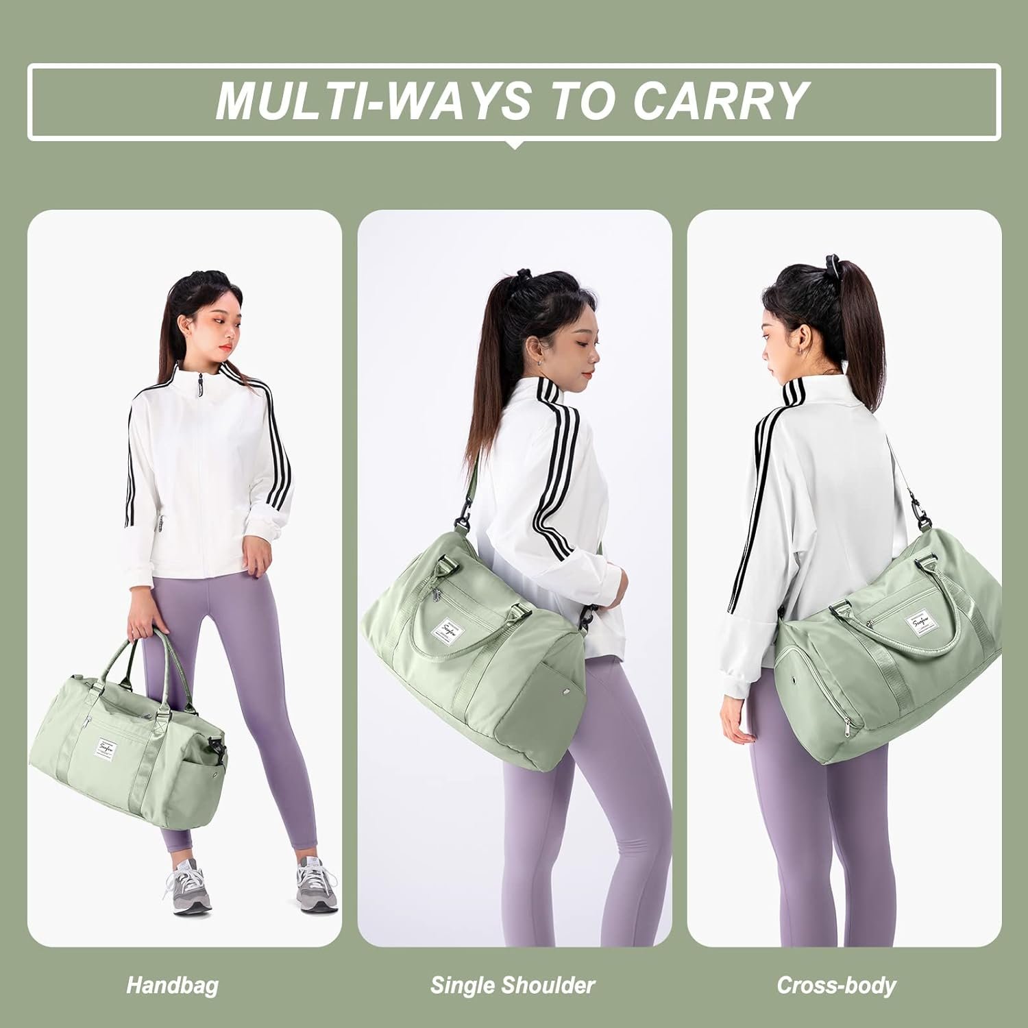 Factory Weekender Duffel Bags for Women Men Custom Logo Travel Tote for Airplane Sports Gym Dance Overnight Luggage with Wet Pocket Shoe Compartment Private Label Carry-On Hospital Bag for Labor and Delivery