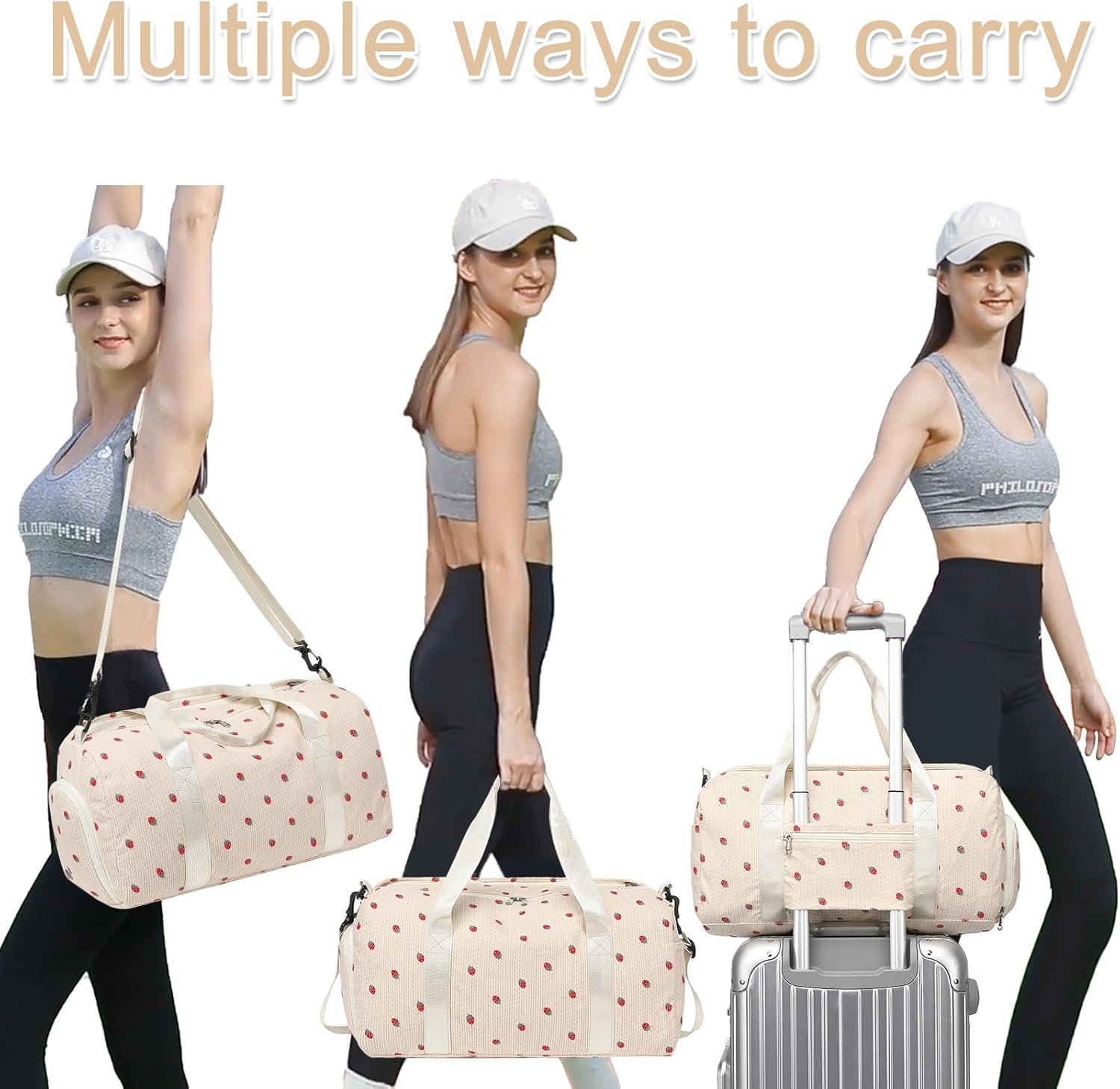 Custom Logo Duffle Bag for Girls Kids Cute Gym with Shoes Compartment & Wet Separation Private Label Waterproof Sports Overnight Travel Bag Manufacturer