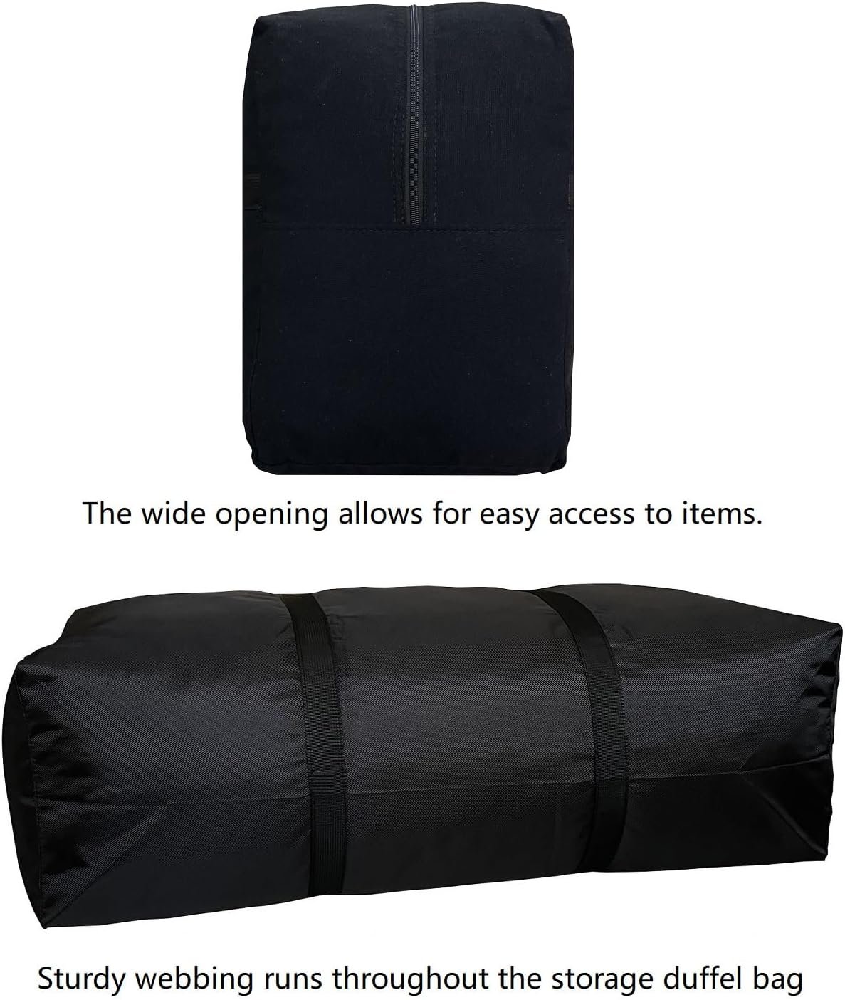 Private Label Extra Large Oversized Black Storage Duffle Bag Manufacturer Giant Travel Custom Logo