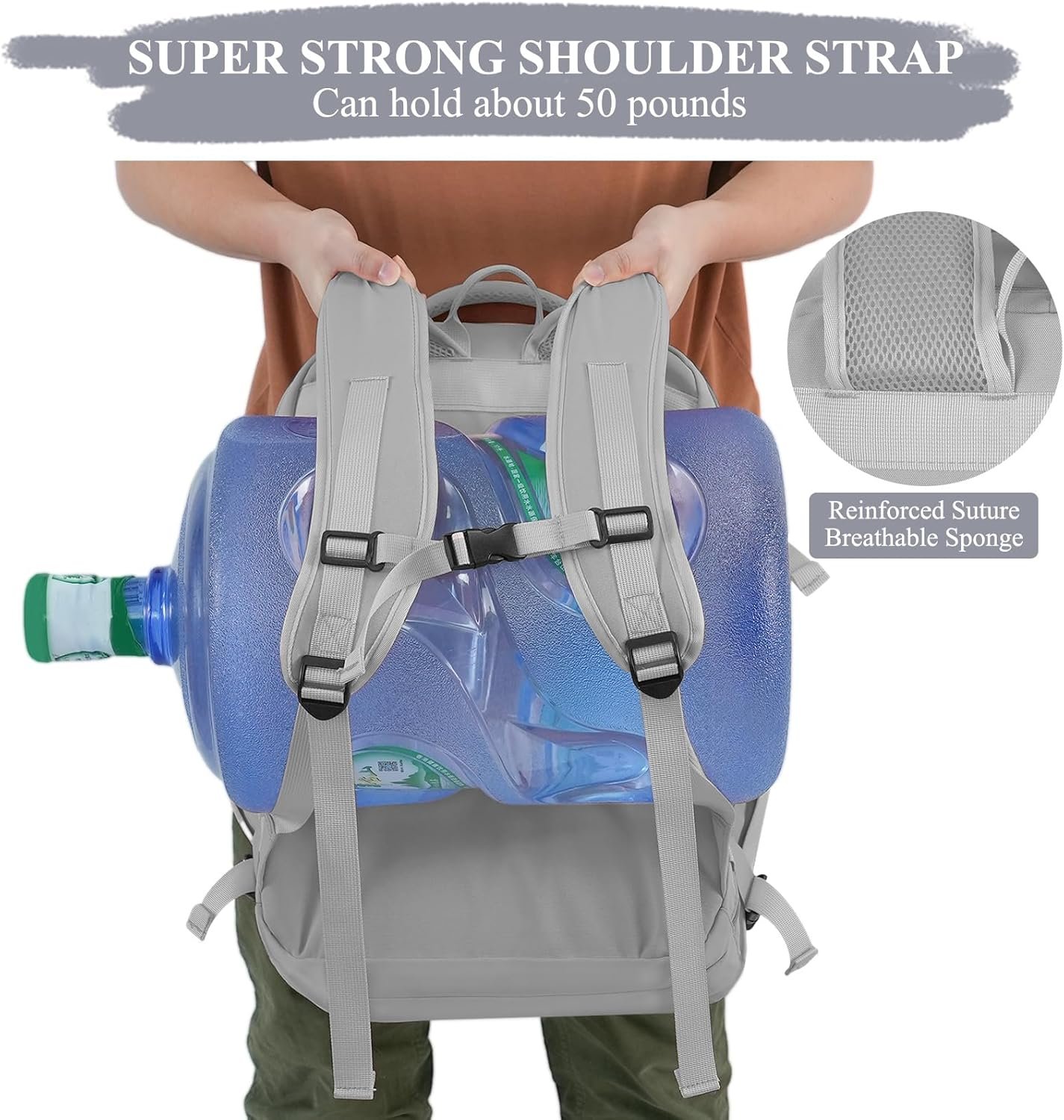 Custom Logo 40L 17 Inch Laptop Carry On Flight Approved Travel Backpack Private Label Waterproof Personal Item Bag for Business Work College School Weekend Manufacturer Gray