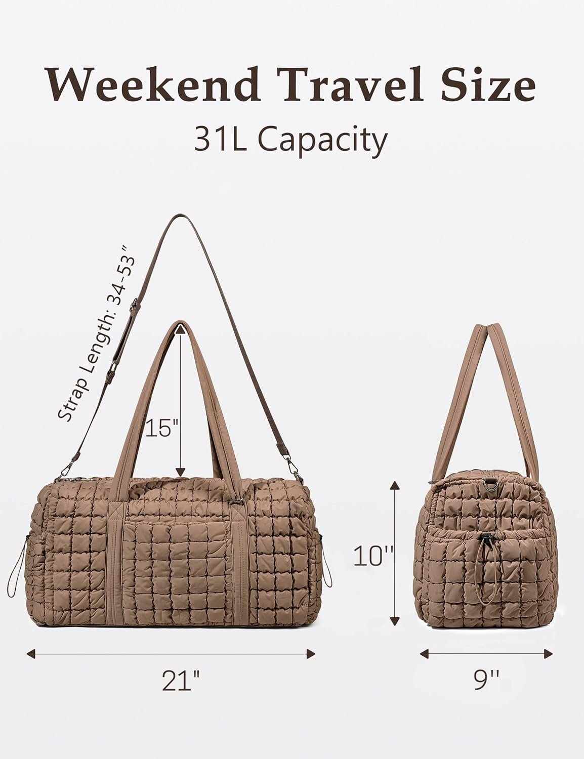 Custom Logo Quilted Travel Duffle Bag for Women Medium Weekender Puffer Overnight Bag Private Label Large Soft Puffy Duffel Carry-On Gym Lightweight Personal Item Travel Bag Manufacturer Custom Logo Quilted Travel Duffle Bag for Women Medium Weekender Puffer Overnight Bag Private Label Large Soft Puffy Duffel Carry-On Gym Lightweight Personal Item Travel Bag Manufacturer