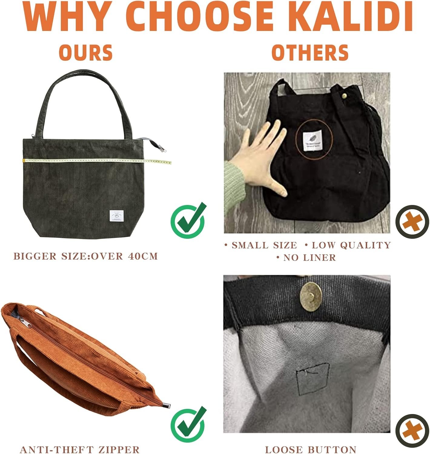 Private Label Women's Corduroy Tote Bag Custom Logo Zipper Casual Big Capacity Shoulder Handbag with Pockets Manufacturer Private Label Women's Corduroy Tote Bag Custom Logo Zipper Casual Big Capacity Shoulder Handbag with Pockets Manufacturer