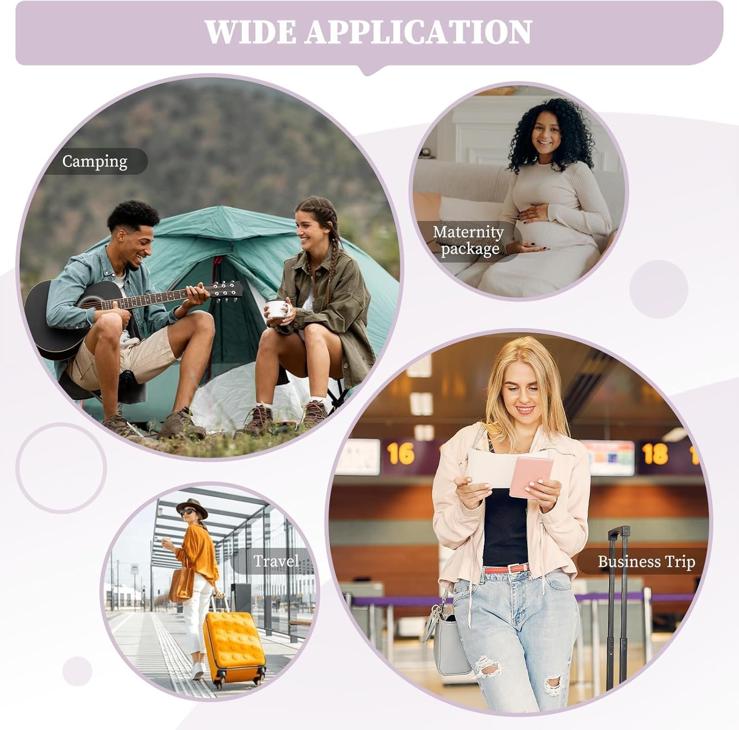 Private Label Weekender Bags for Women Overnight Travel Duffel Bag with Shoes Compartment and Toiletry Bag Custom Logo Extra Large Purple Manufacturer