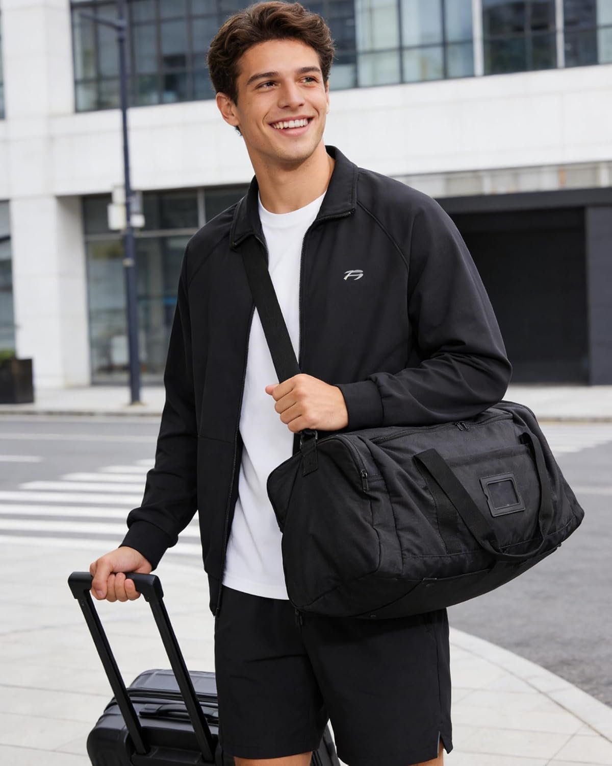 Private Label 60L Foldable Duffel Bag for Travel Custom Logo Large 4-in-1 Carry-On Weekender Backpack for Men Manufacturer Gray